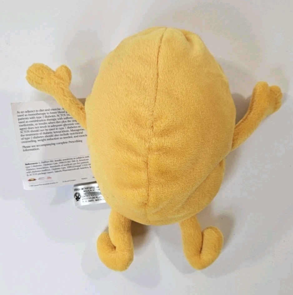Actos Pioglitazone CHOLESTEROL 7″ Plush Medical Pharmaceutical Advertising Drug