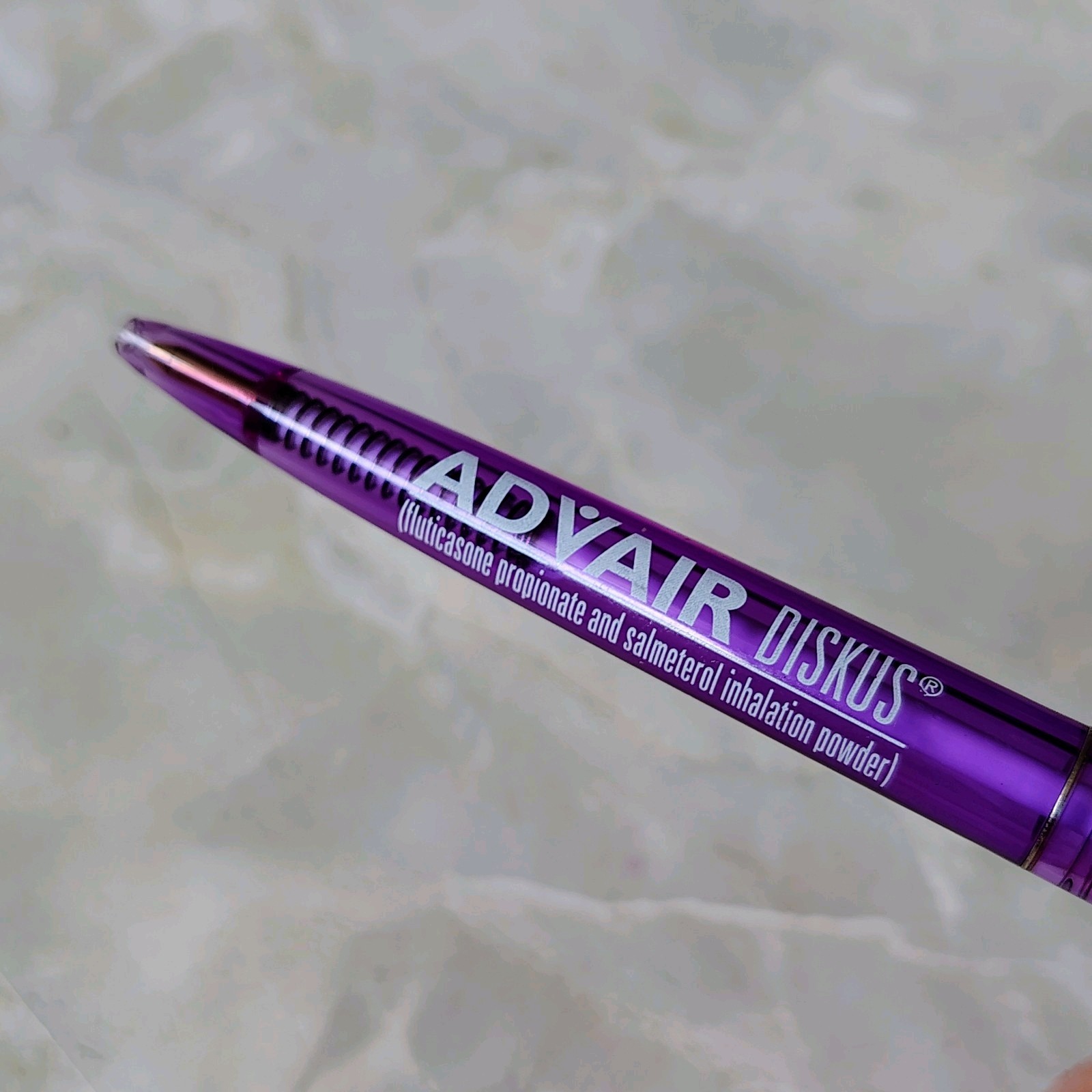 HTF Vtg Advair Pen Pharmaceutical Drug Rep Promo Advertising RARE Purple