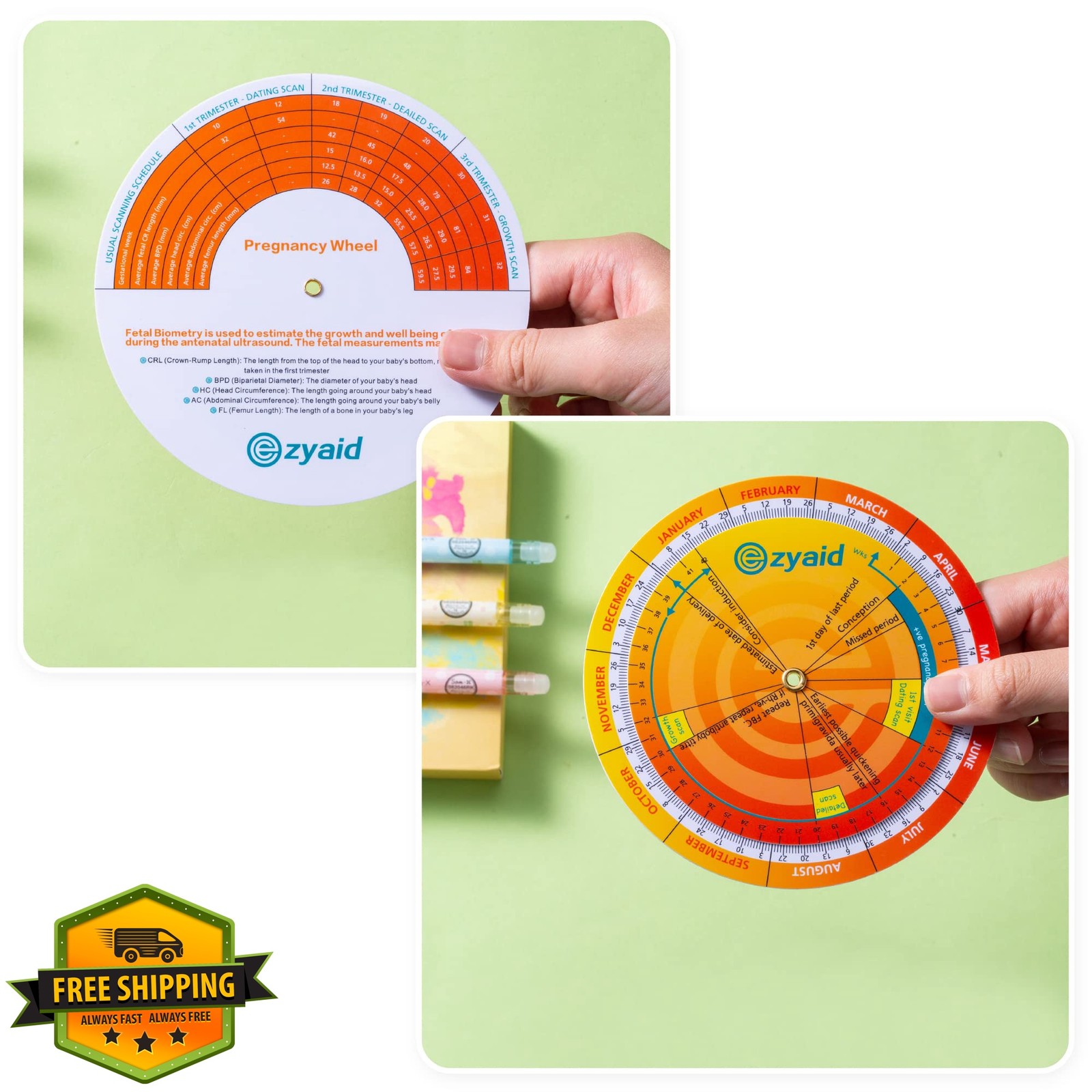 Ezyaid Pregnancy Wheel Due Date Calculator OB-GYN