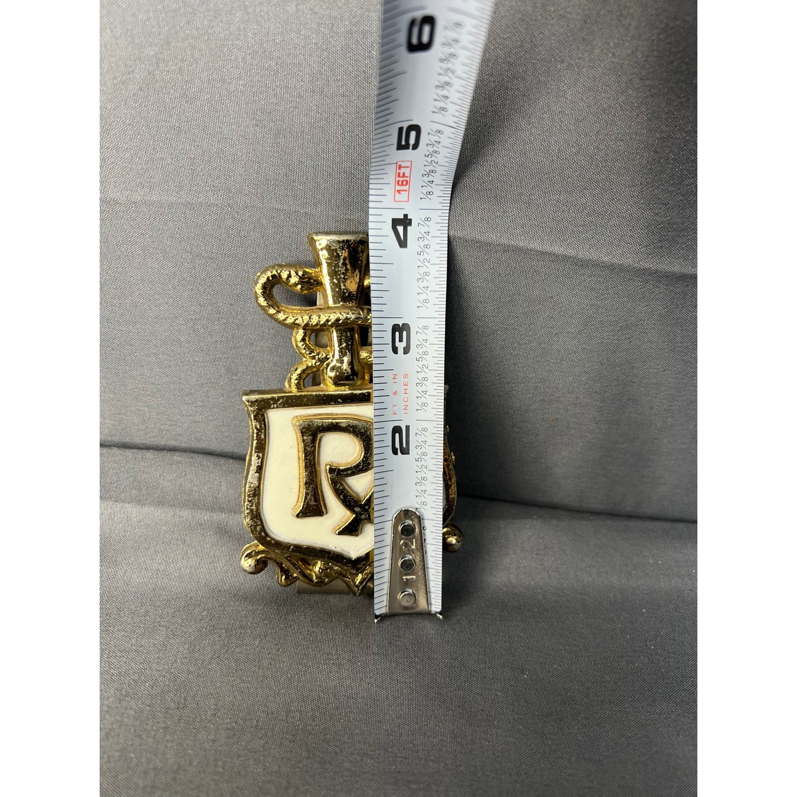Vintage Metal Pharmacy Emblem Collectible Pharmaceutical Symbol Silver