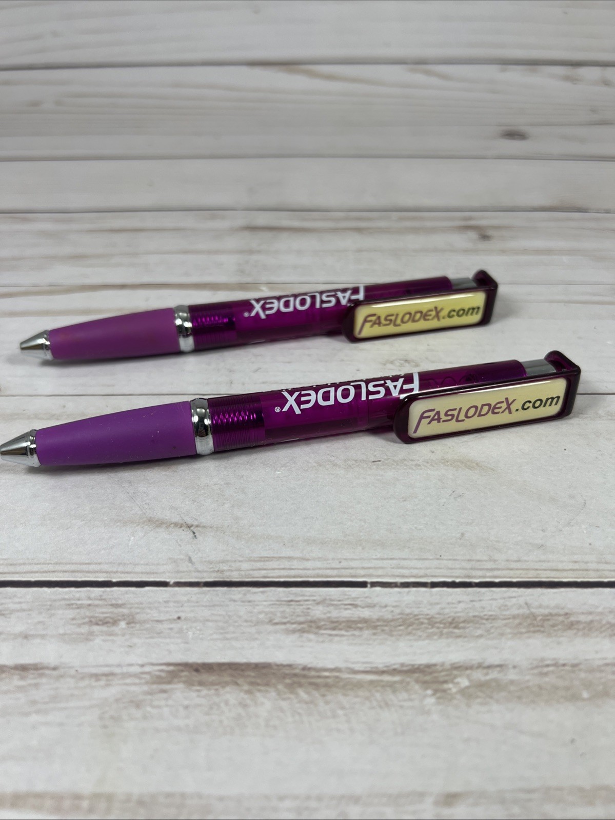 Faslodex Pharmaceutical Promo Pen Translucent Pink Barrel Stylus Tip (2Pack)