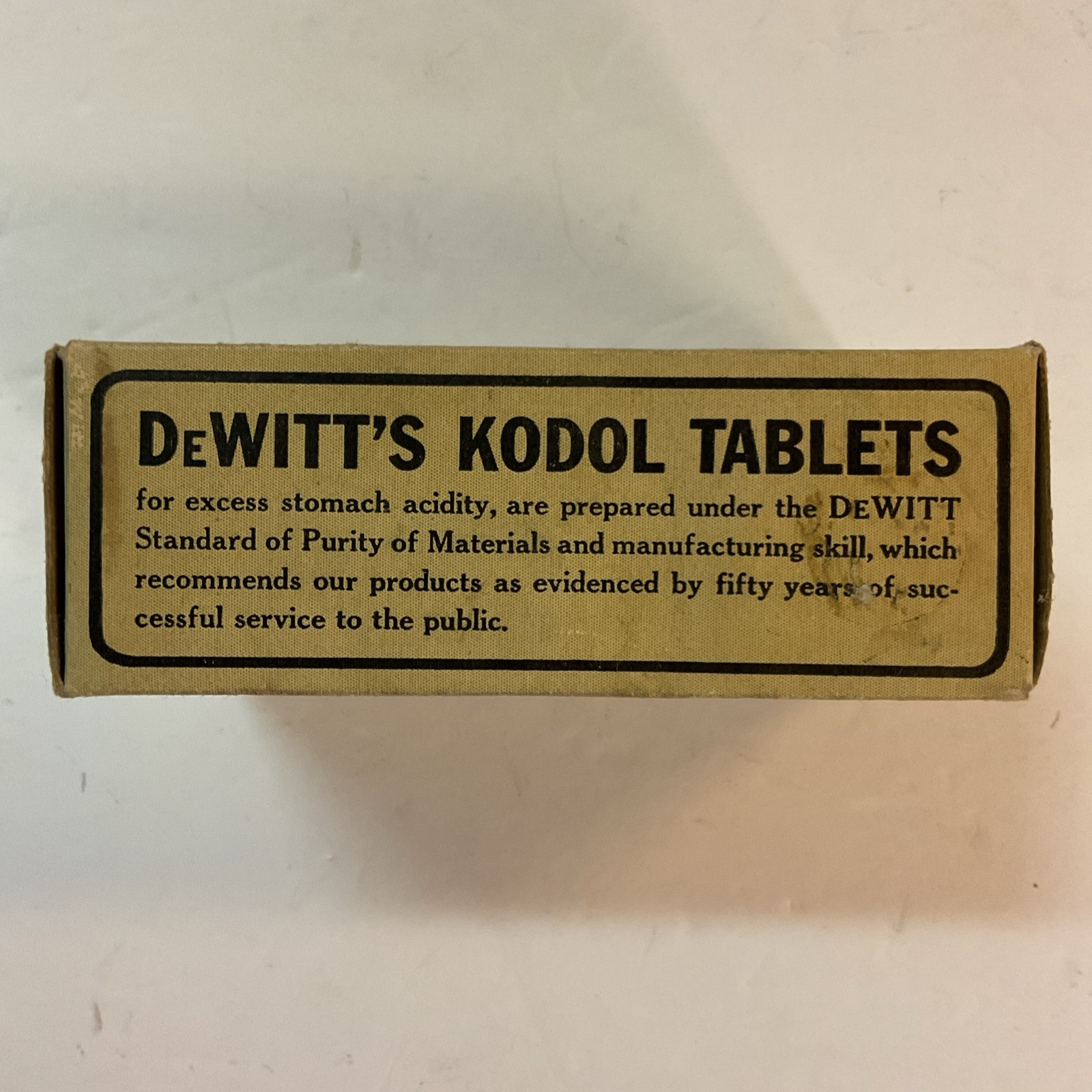 DeWitt’s KODOL TABLETS. Vintage Pharmaceutical, box of 100 tablets. Unopened.