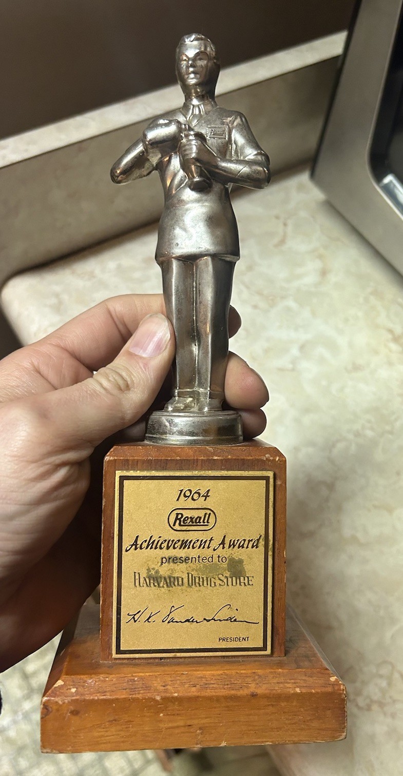 Vintage Rexall Achievement Award Trophy 1964