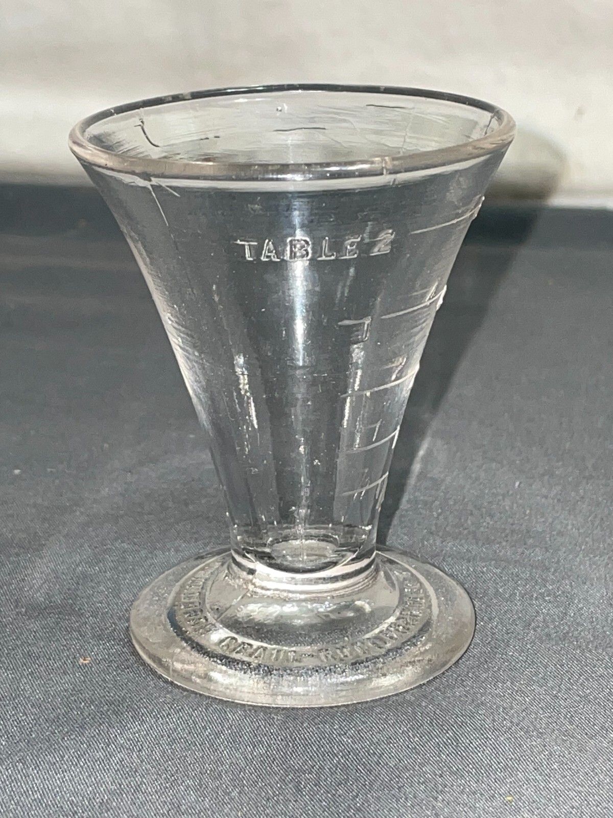 CRAUL-RUDI PHARMACY Dosage Conical glass Teaspoon Tablespoon COMPTON 1900s
