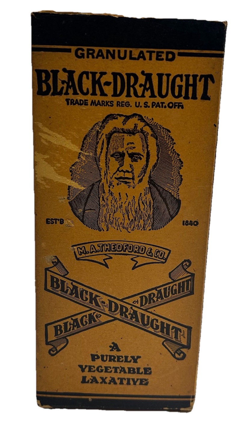 Vintage Black Draught Laxative Medicine New In Box 4 Inside Box