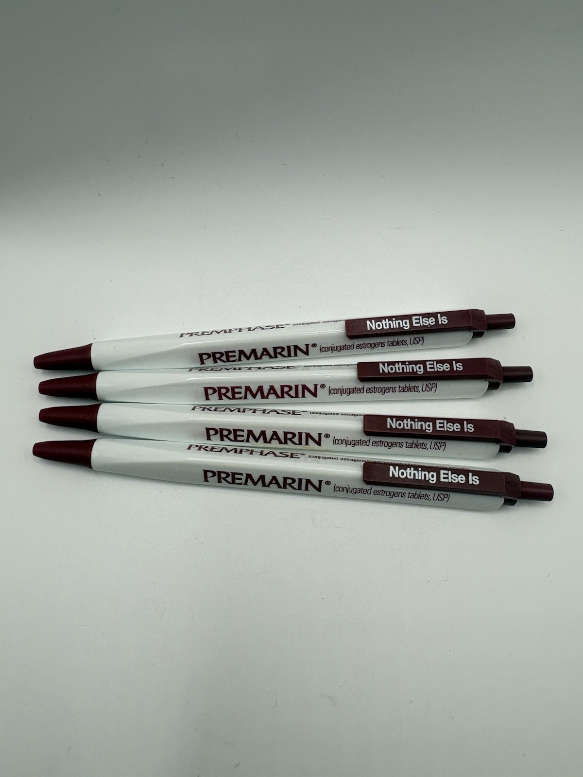 Vintage Premarin Pharmaceutical Drug Rep Clickable Ballpoint Pen Set Of 4
