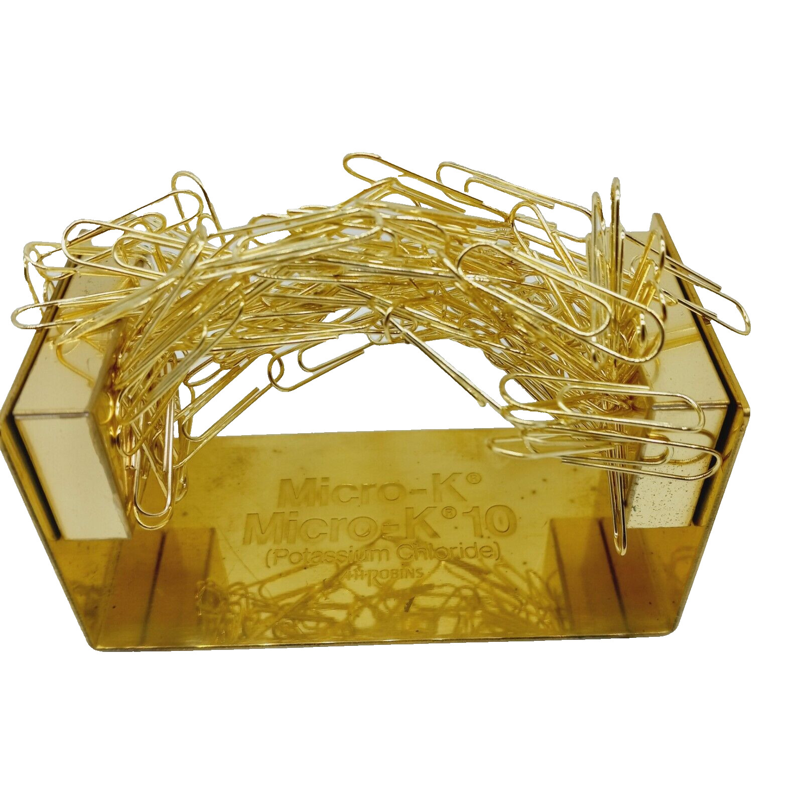 NOS Vtg Micro K Pharmaceutical Rep A. H. Robins Co Magnetic Paper clip Holder