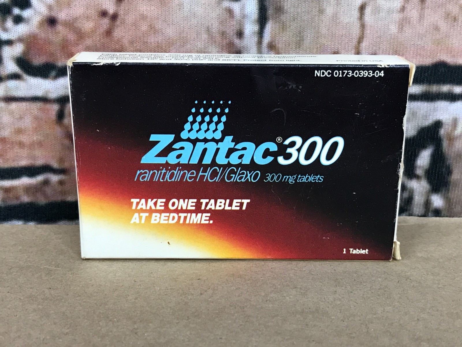 EMPTY – Vintage 1990’s Pharmaceutical Drug Box Glaxo Zantac 300 Pharma Advert
