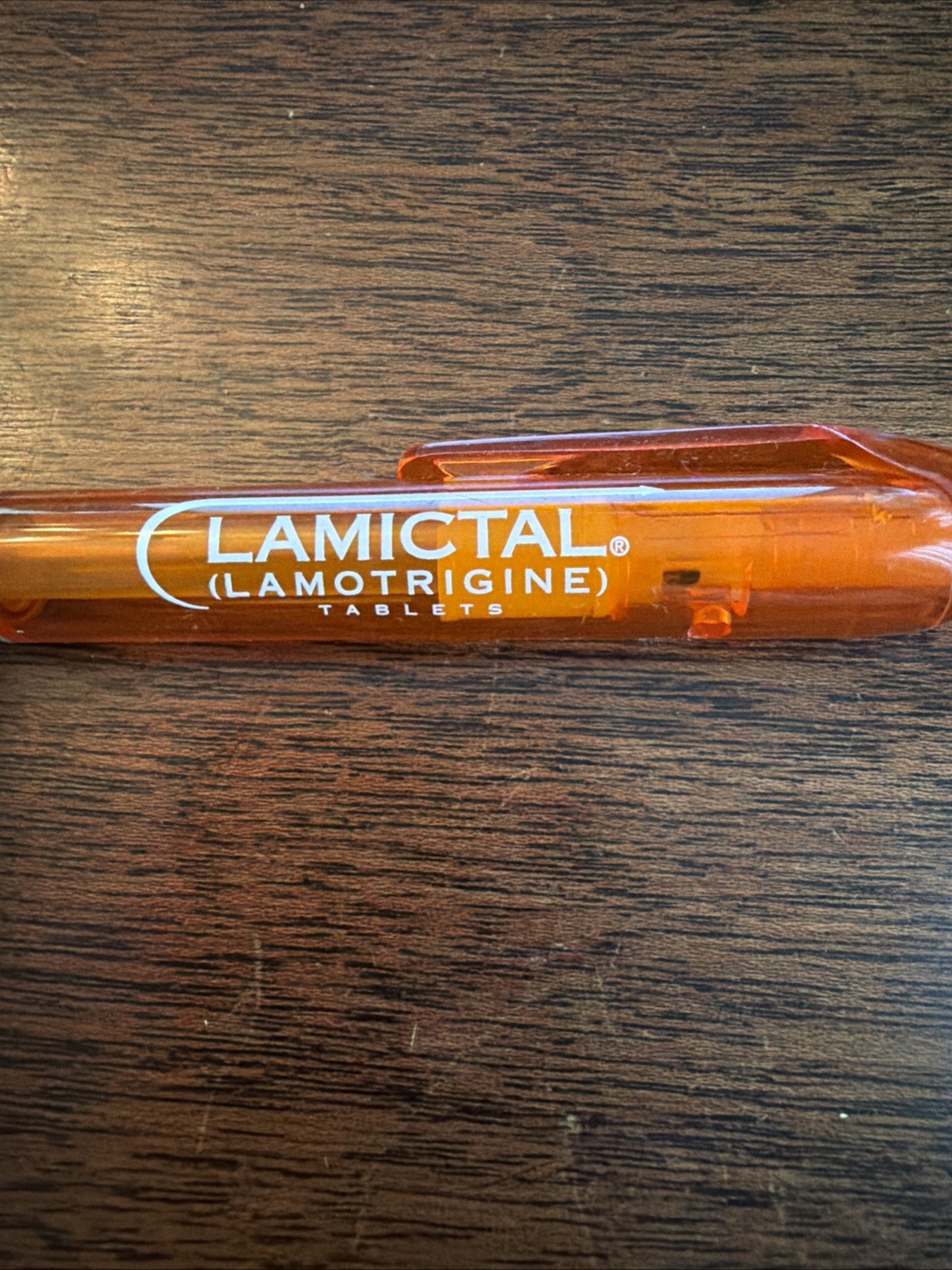 Rare Lamictal GSK Medical Drug Rep Pharmaceutical Pen Orange GlaxoSmithKline