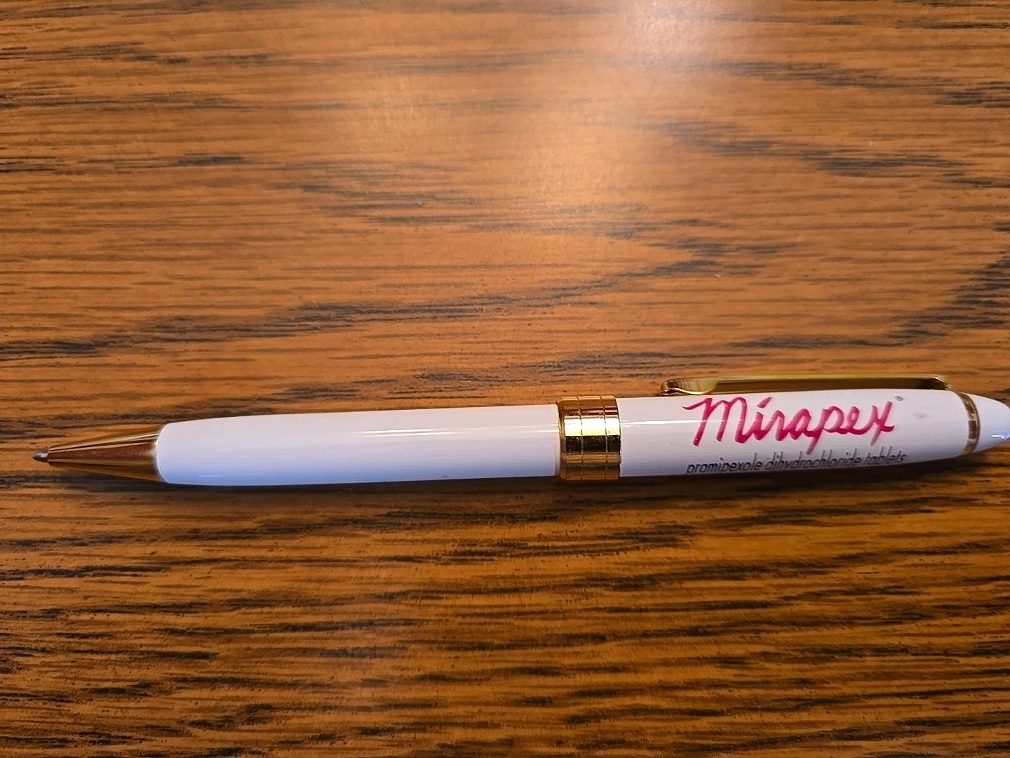 Mirapex Heavy Metal Drug Rep Pharmaceutical Pen Twist Cap Vintage