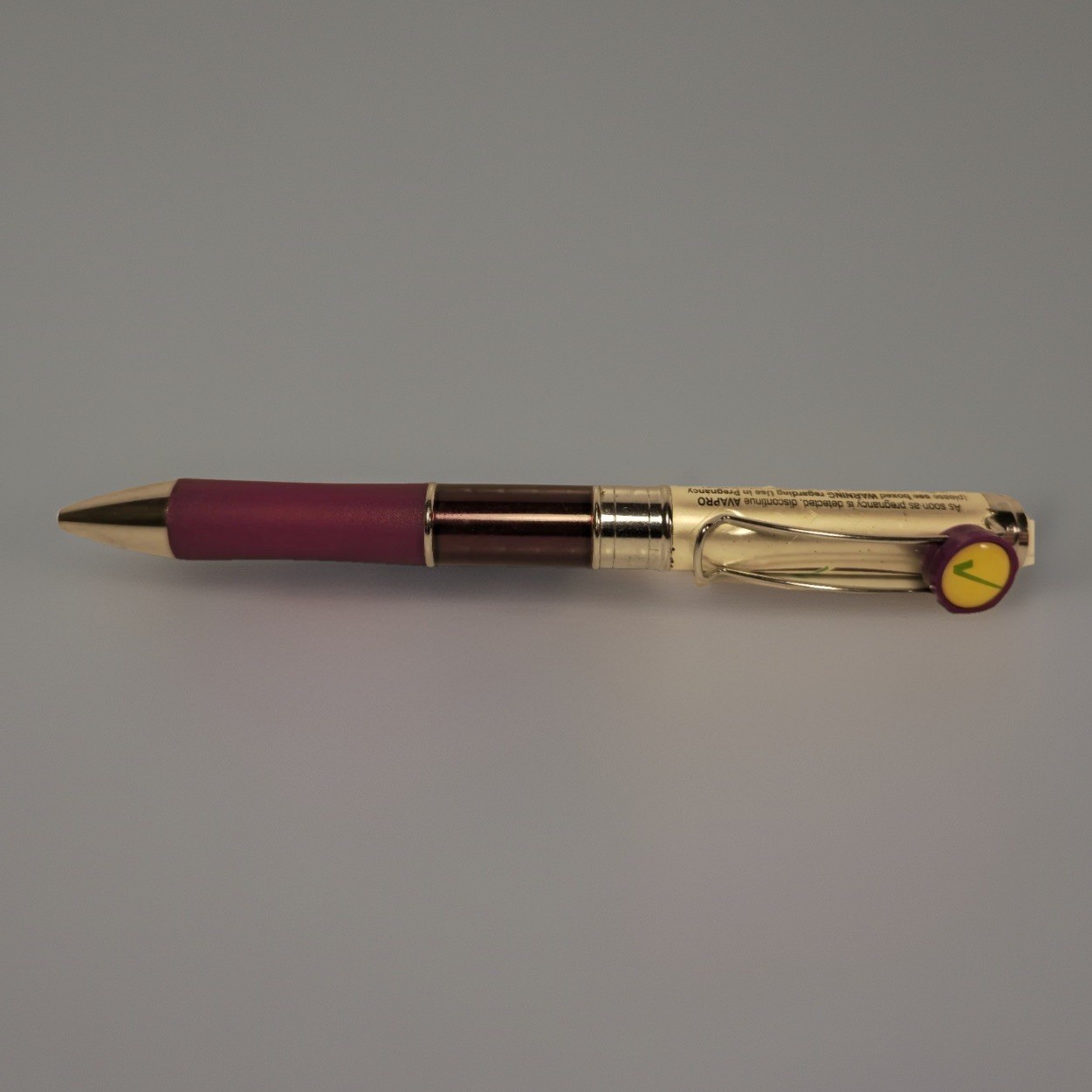 Metal Avapro Drug Representative Twist To Write Heavy Purple Pen