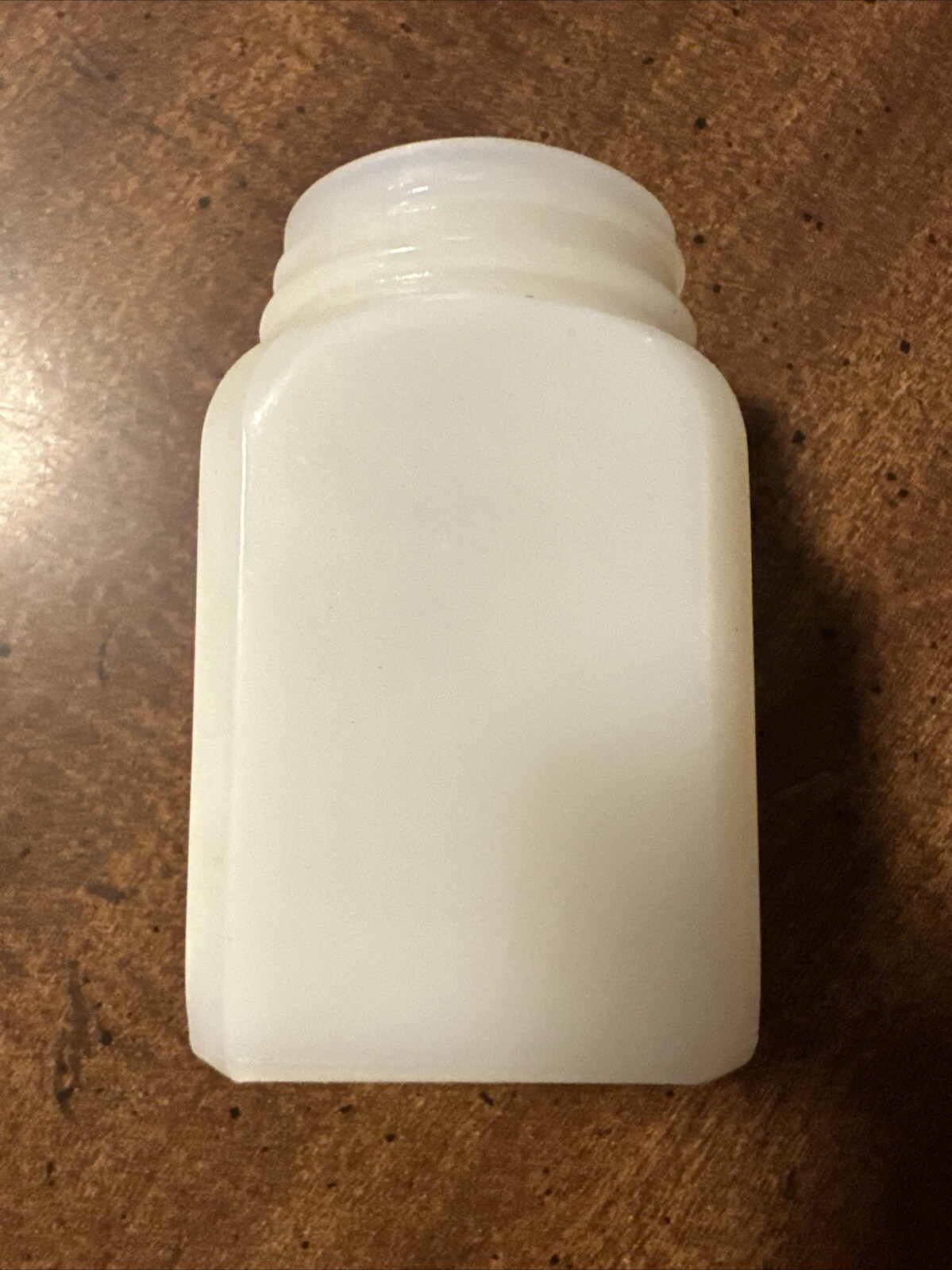 Vintage 1940’s White Milk Glass USA Square 3″ Tall Old Ointment Medicine Jar#260
