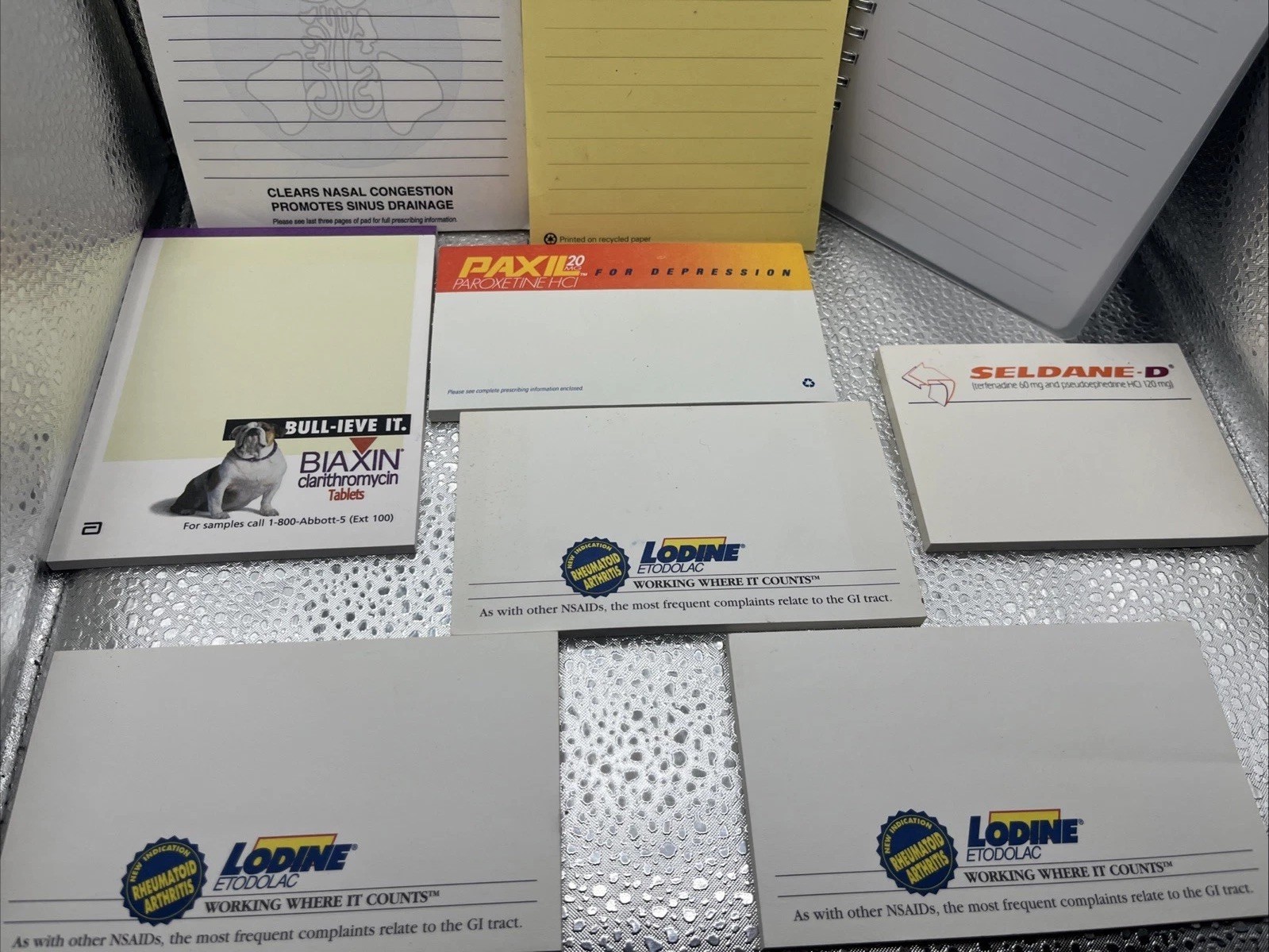 9 Pc Doctor Medical Prescription Pad Notepad Mix Lot Used
