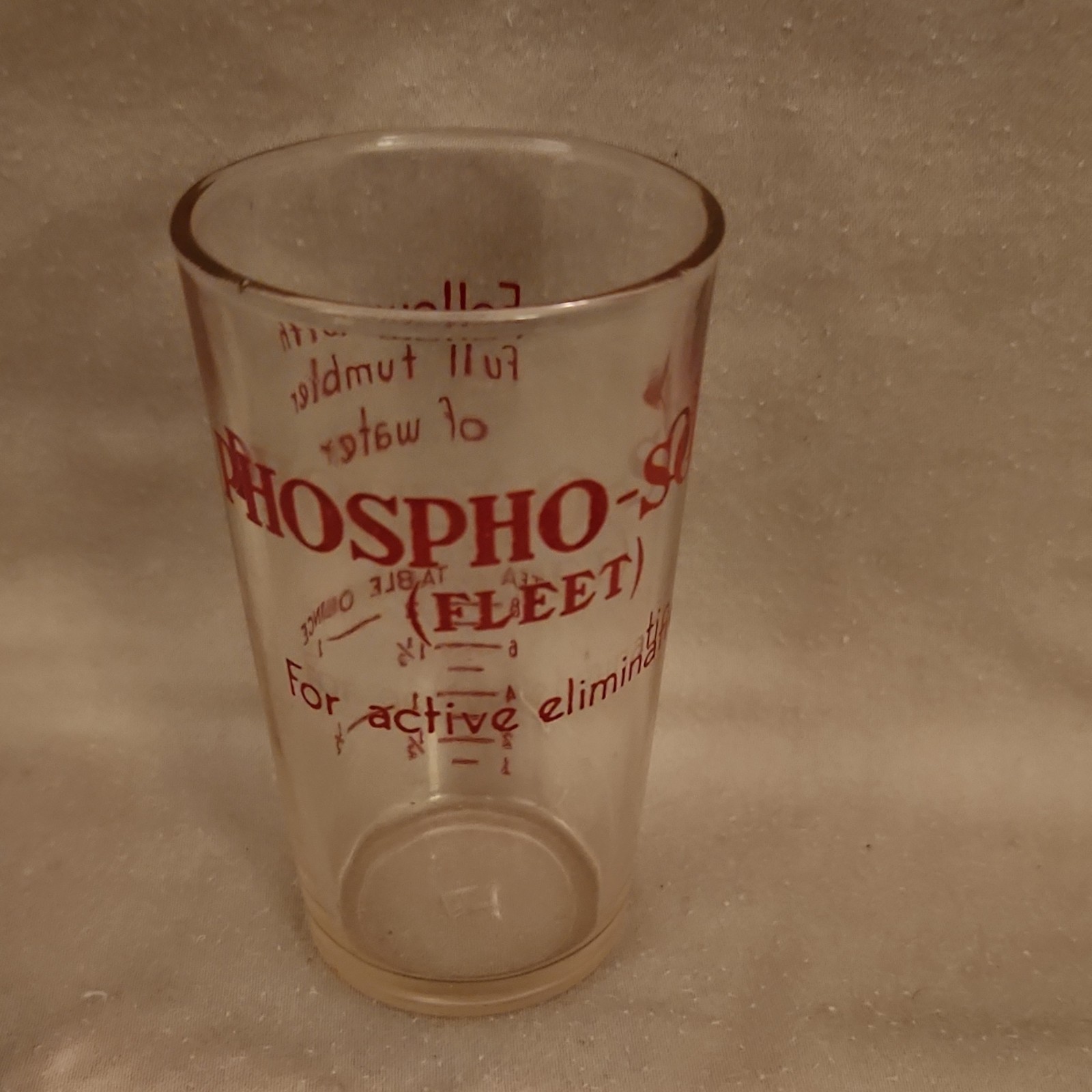 Phospho-Soda Fleet Glass Measuring Cup Pharmaceutical Collectible