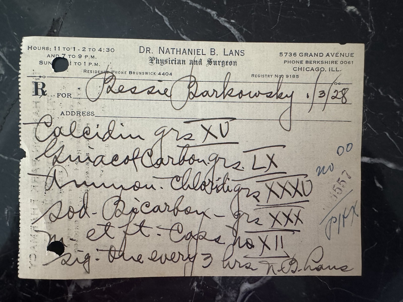 Set of 20 Vintage Medical Prescriptions – 1929 Handwritten Pharmacy