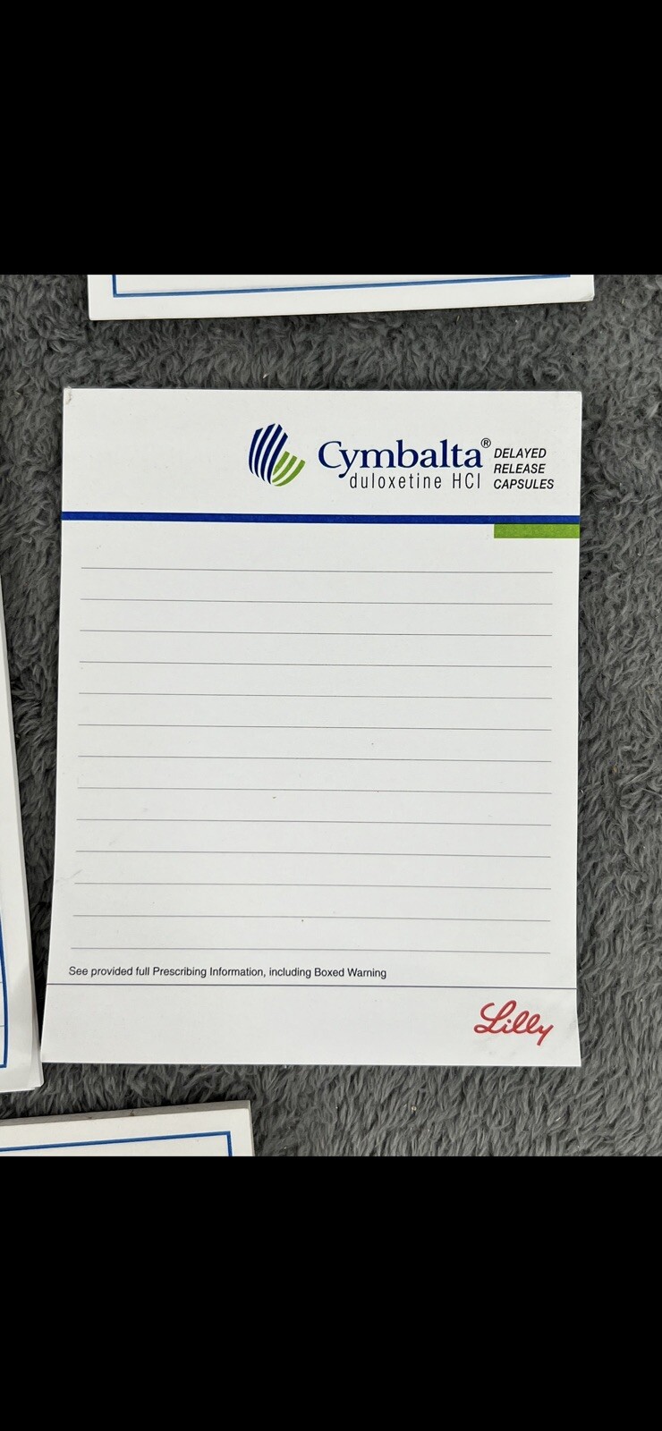 Lot of 7 Drug rep collectible note pad Cymbalta Avalide AcipHex Doctor giveaway