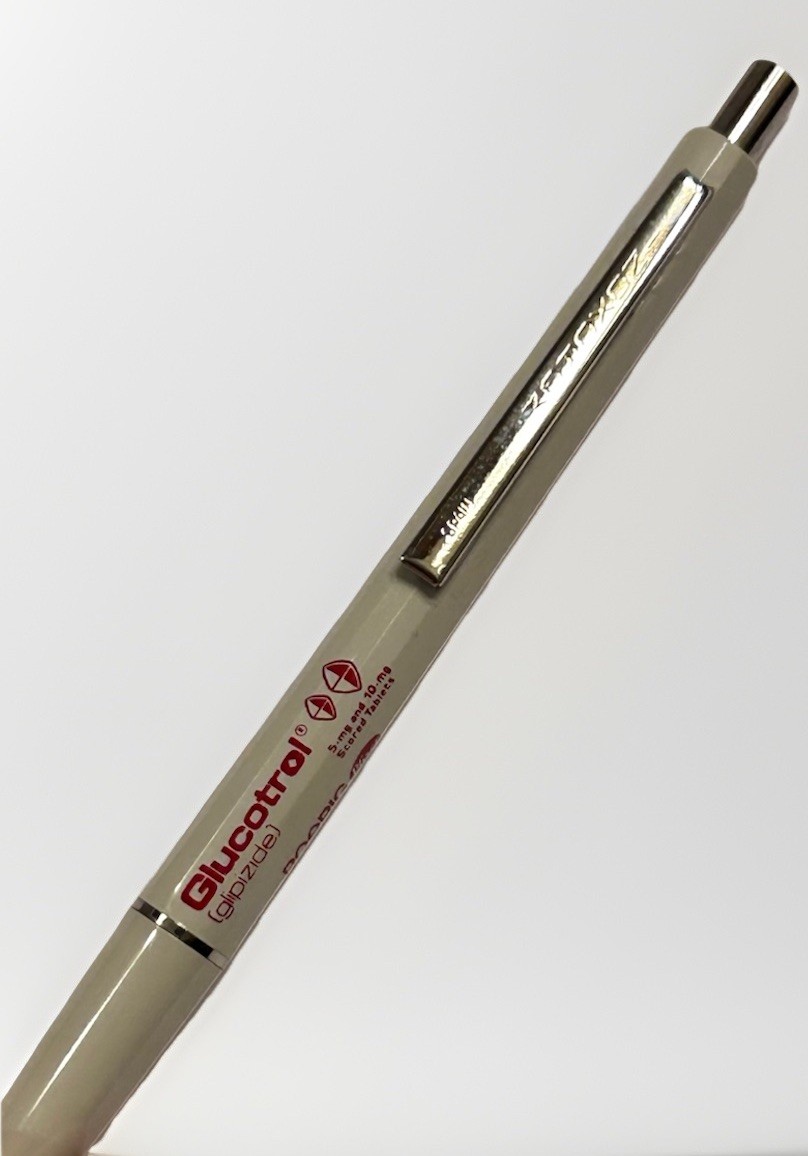 INOXCROM SPAIN Medical Drug Rep Pharmaceutical Advertising Pen Glucotrol Pfizer