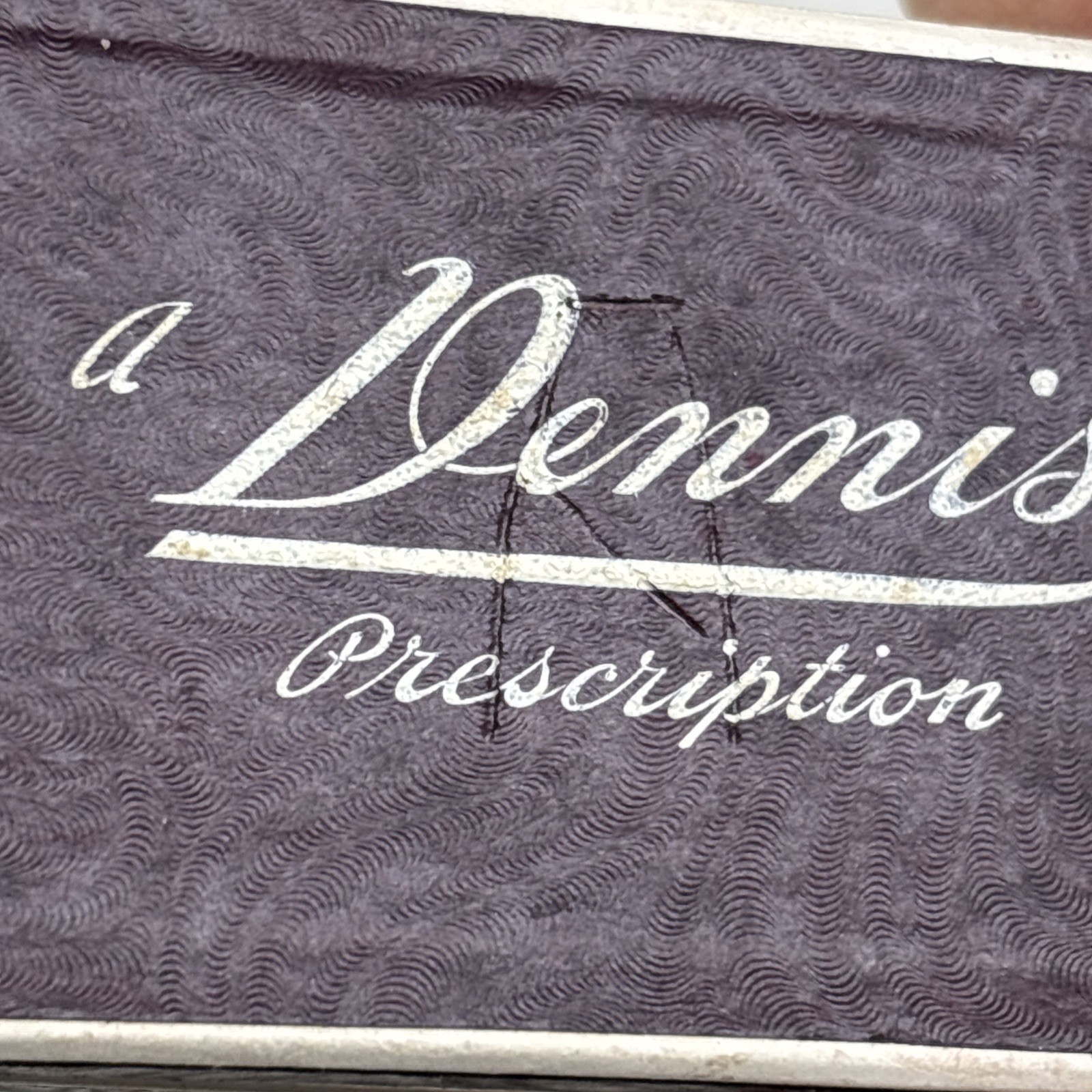 Vintage Dennis Drug Store Pharmacy Prescription Pill Box Cardboard Hinged Lid