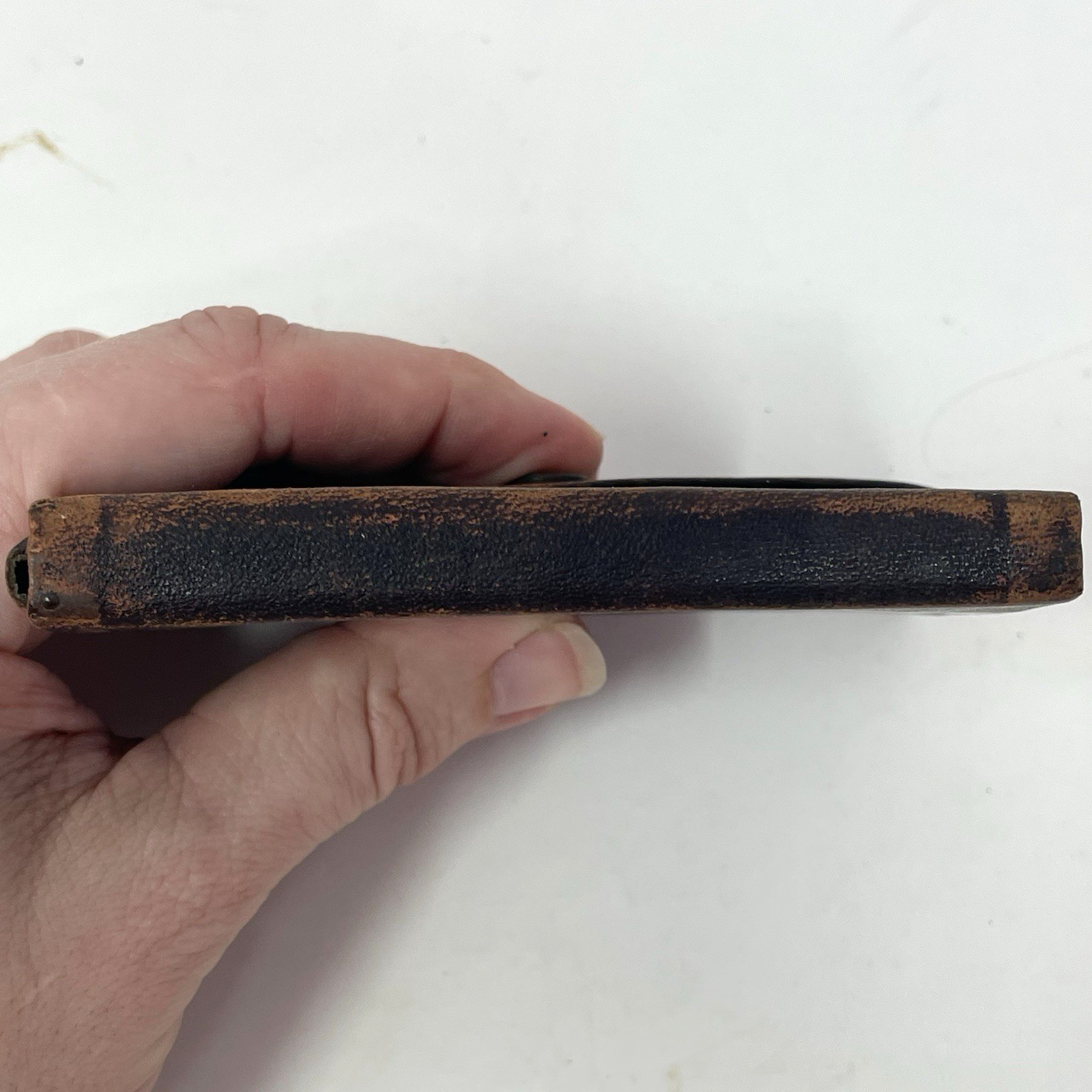 EMPTY Antique Leather Physician’s Folding Wallet Case – Vintage Medical Field