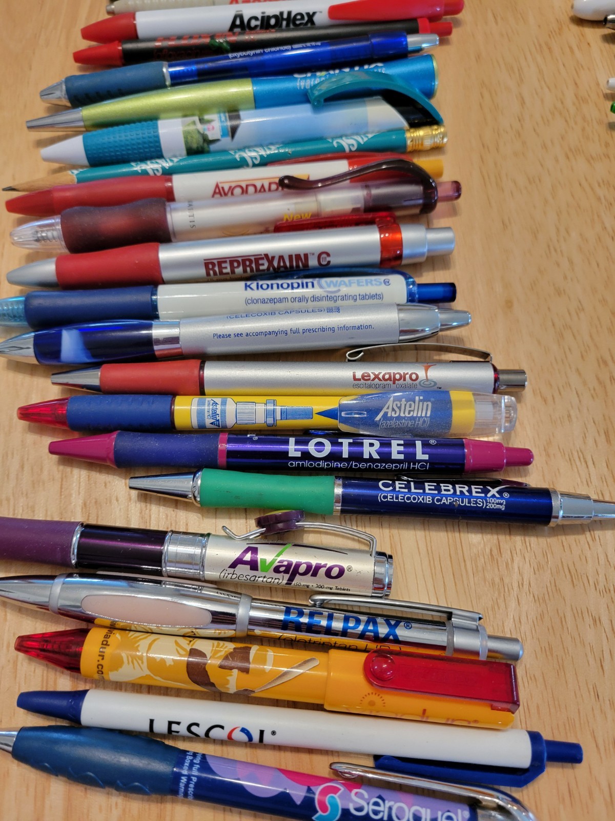24 Pharmaceutical Drug Rep Pens Pencil Lot Promo Medical Advertising Metal Bonus