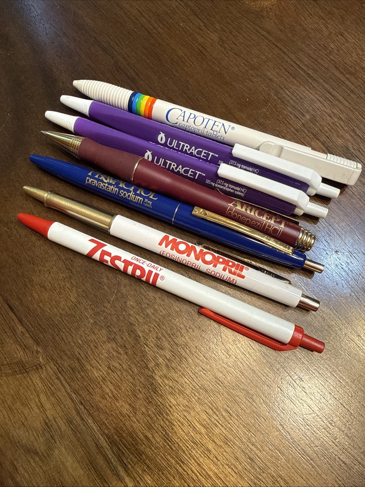 Pharmaceutical Pens – Zesteril Monopril Capoten Rainbow Design Ultracet Aricept