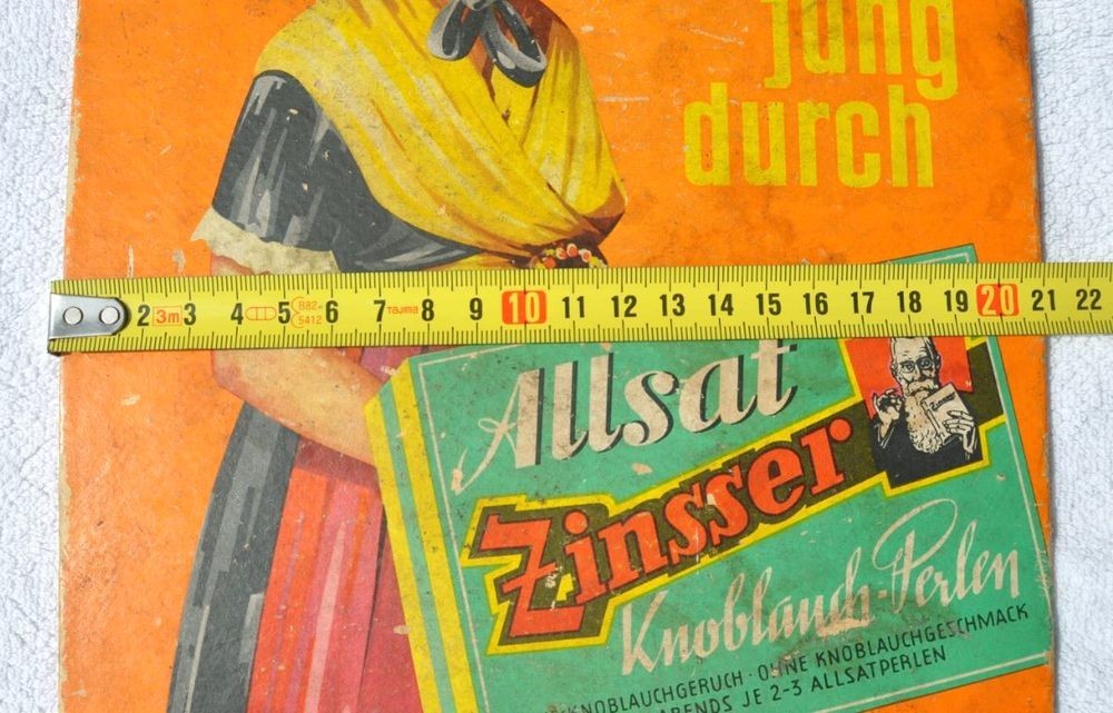 1920s Germany German ALLSAT ZINSSER FOREVER YOUNG Apotheca Pharmacy Cure Poster
