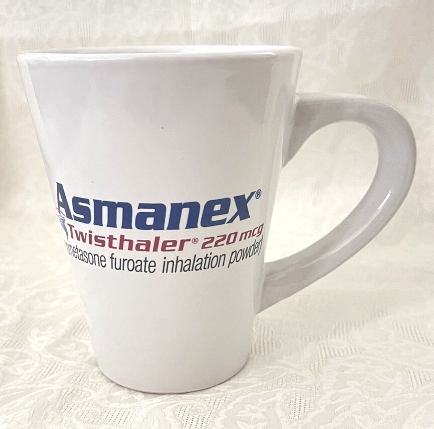 Asmanex Asthma Drug Rep Advertising Coffee Mug Cup – Pharma Promo RARE