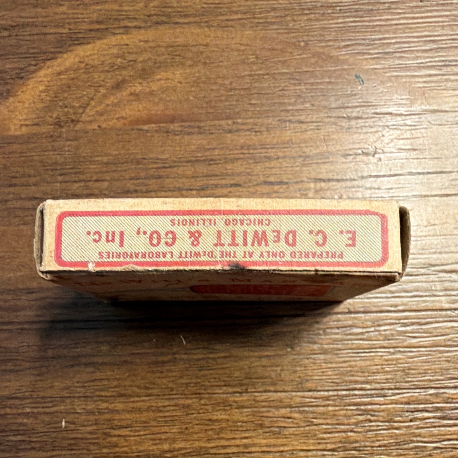 Antique DeWitt’s Man Zan Hemorrhoid Remedy Box Medical Pharmacy Advertising