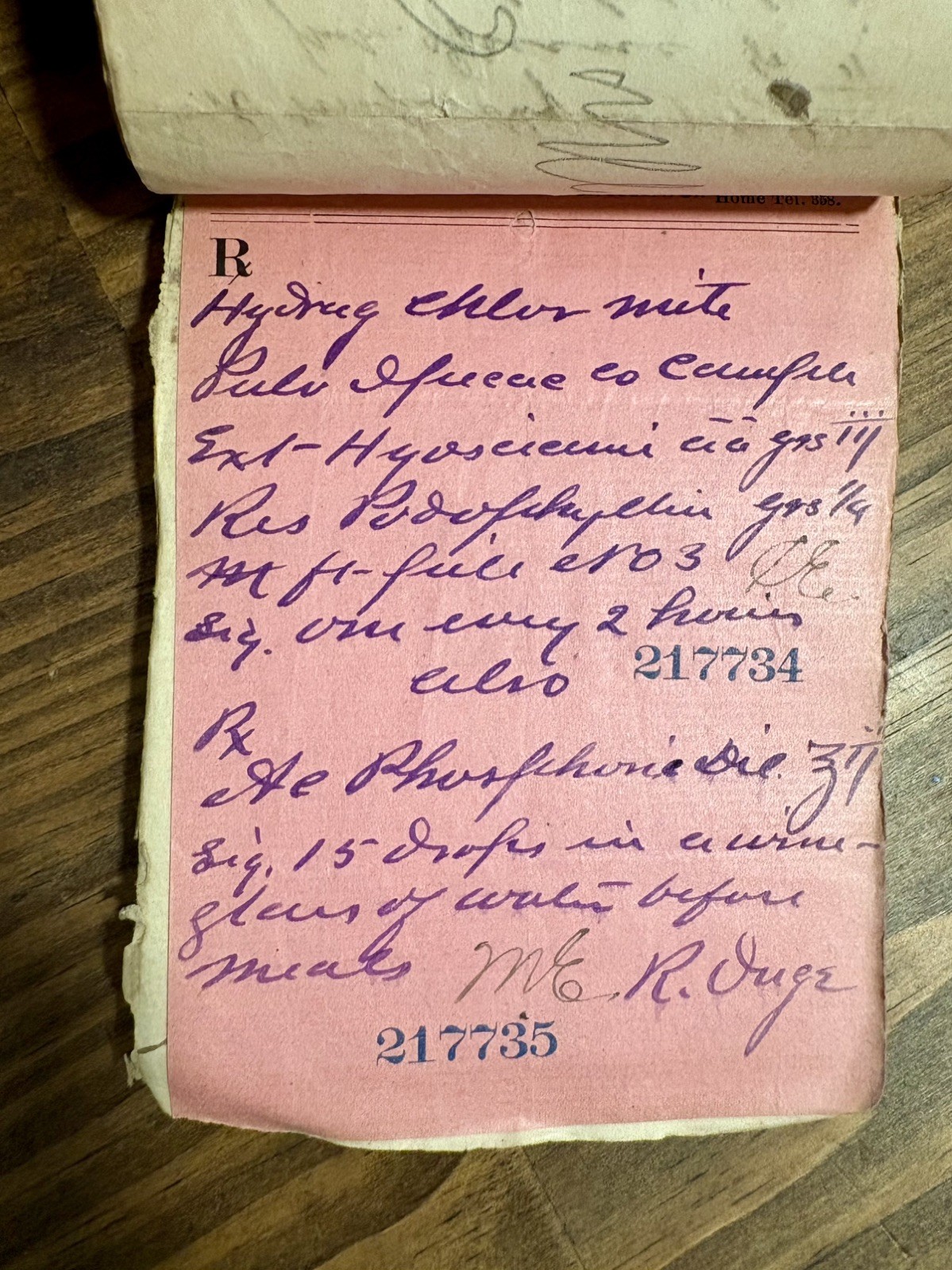 Antique prescriptions (1899-1900): Heroin, Codeine, Cocaine, Quinine etc.