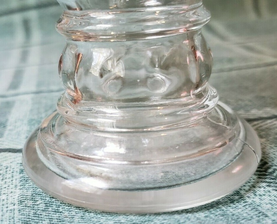 Vintage APOTHECARY Jar 8 1/4″ Tall Boho Shabby Rustic Cottage Core Farmhouse