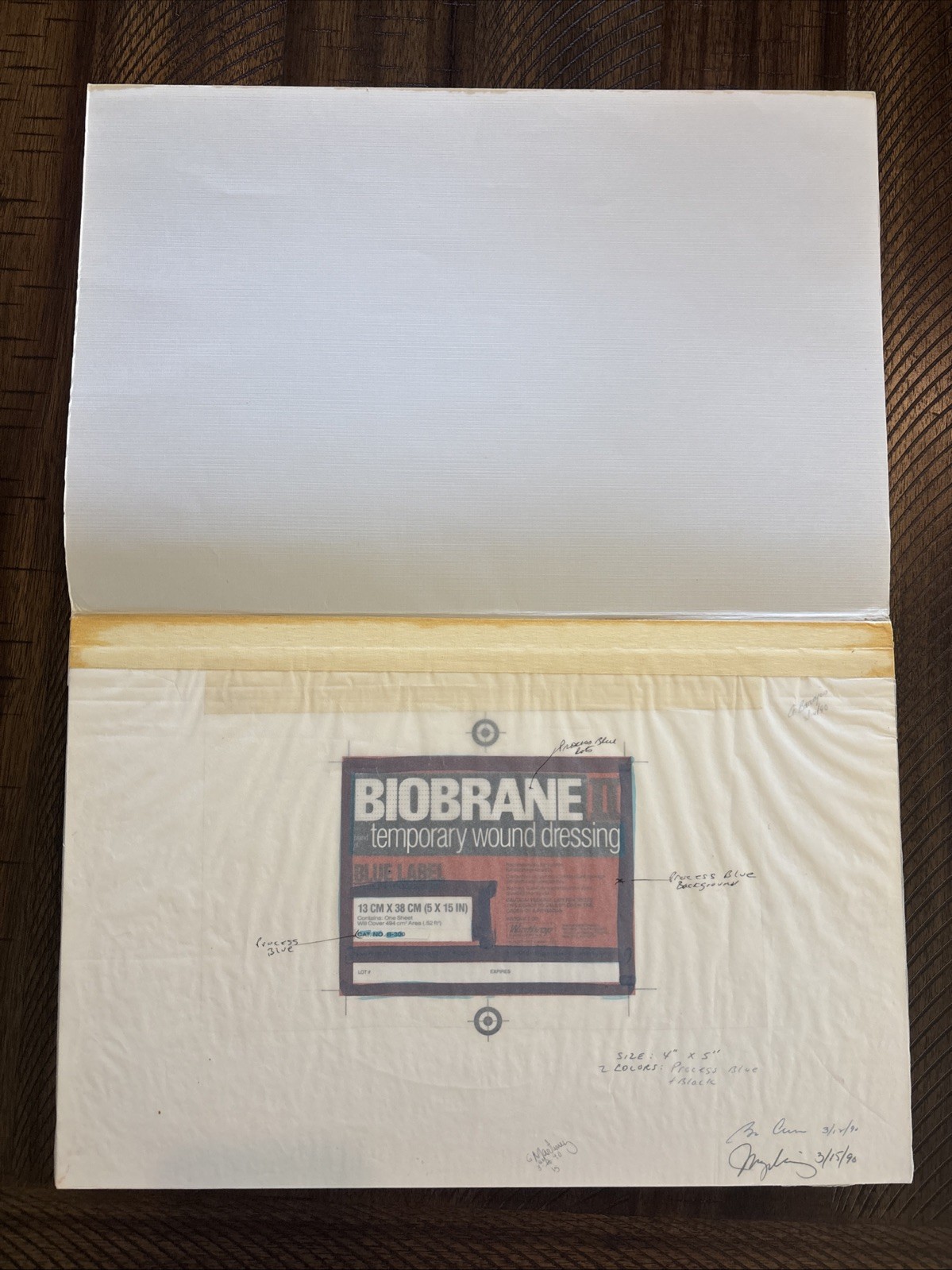 Lot Of 5 BIOBRANE II Signed Original Label Art Works Winthrop Pharma w/ Booklet