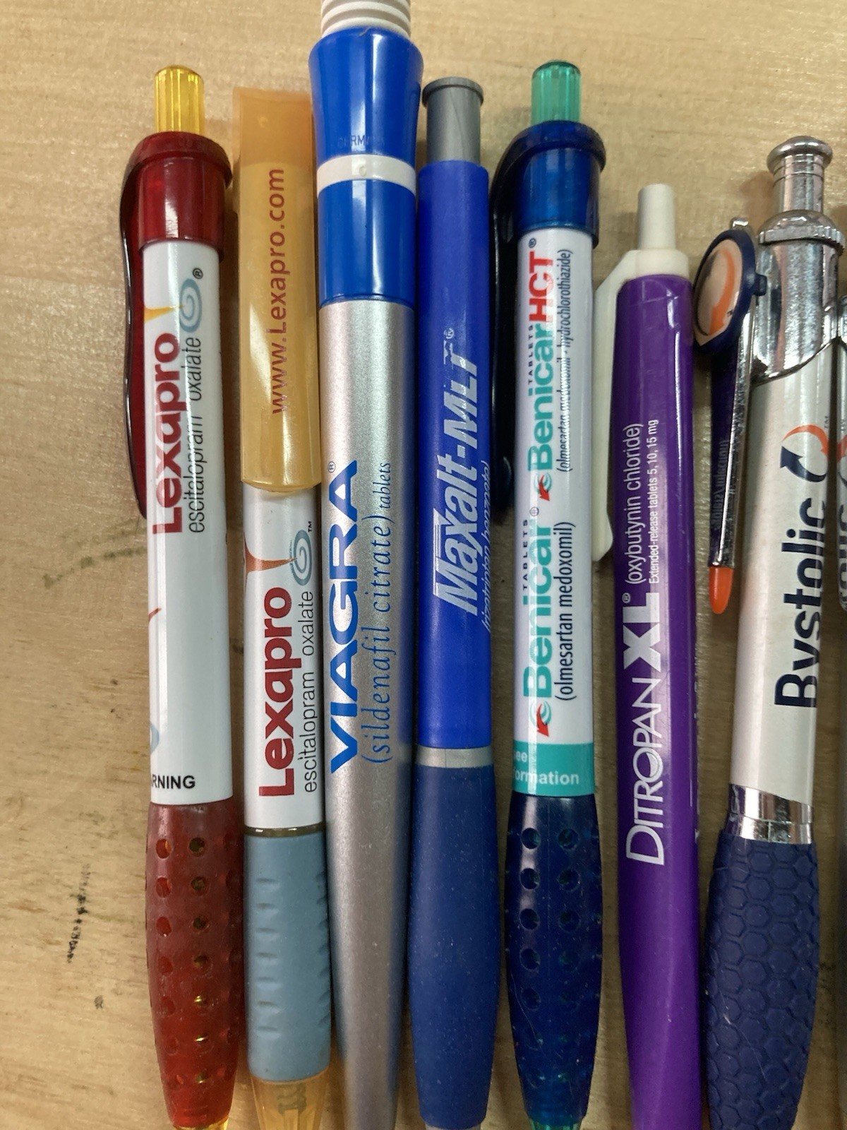 Pharmaceutical Drug Rep Collectible Promo Pens Assorted Lot of 10