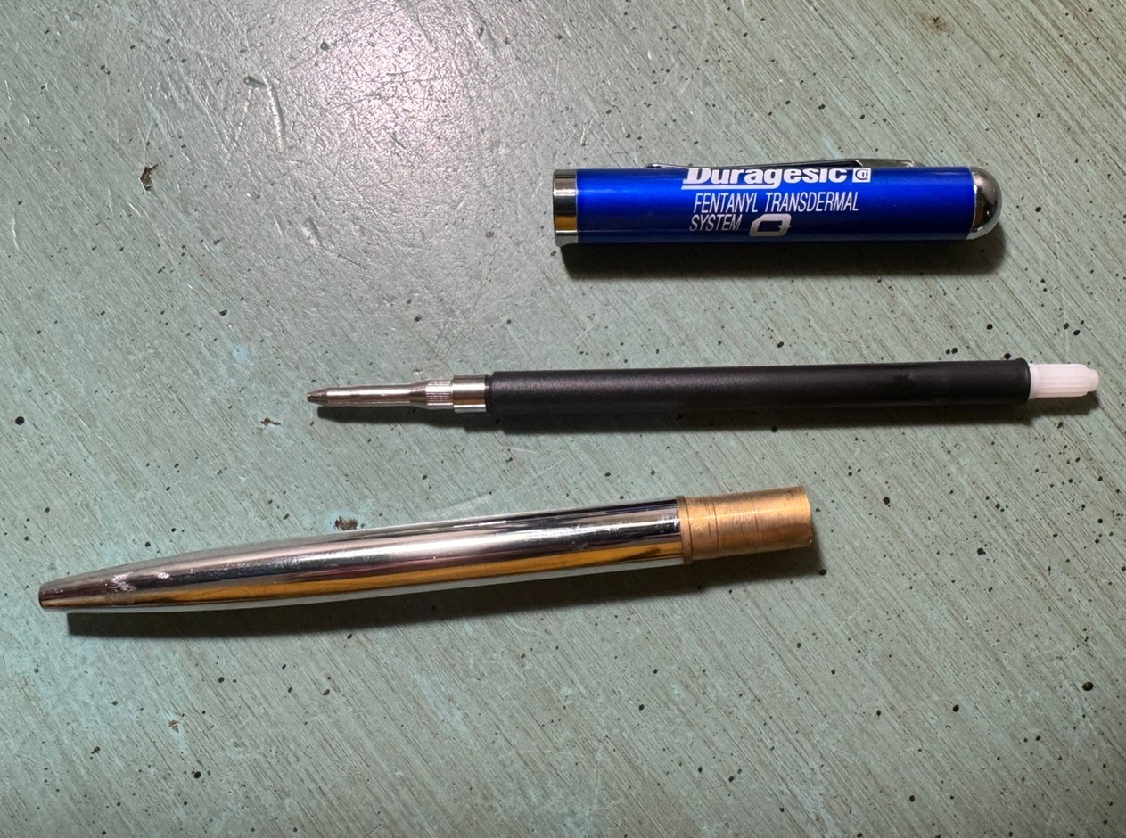 DURAGESIC FENTANYL Blue/Silver Metal-Refillable Pencil Pharmaceutical Promo