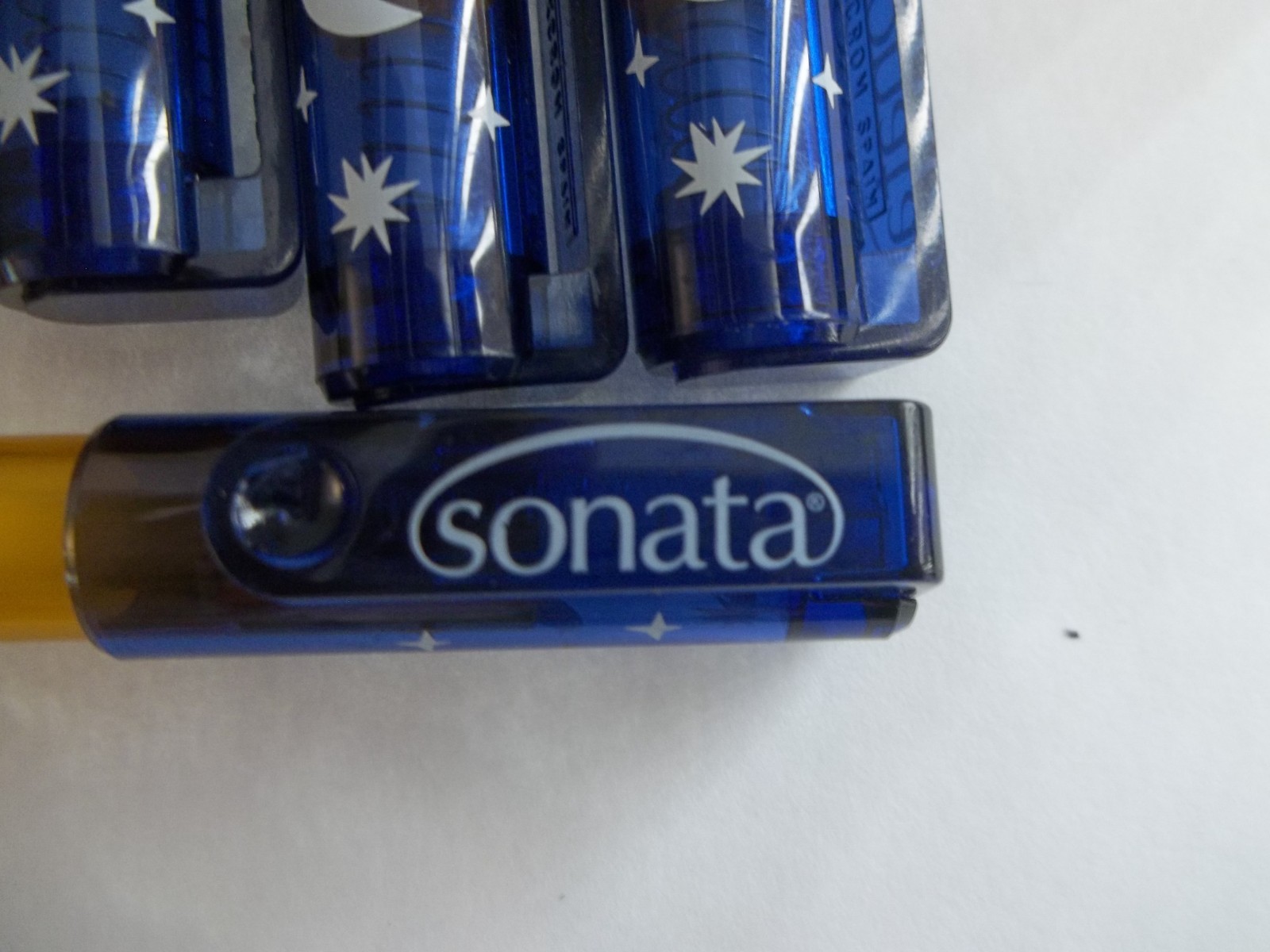 SONATA Pharmaceutical Promo Pen – Plastic – Large Cap & Clip – Lot of 5