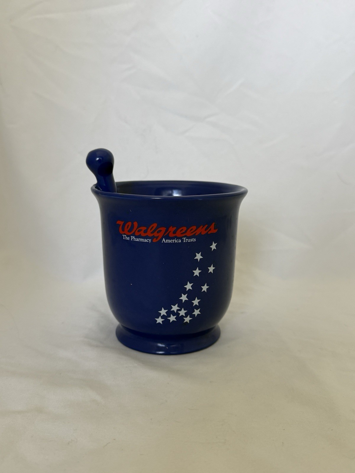 Walgreens Mortar and Pestle Blue Pharmacy Desk Pen Storage Holder