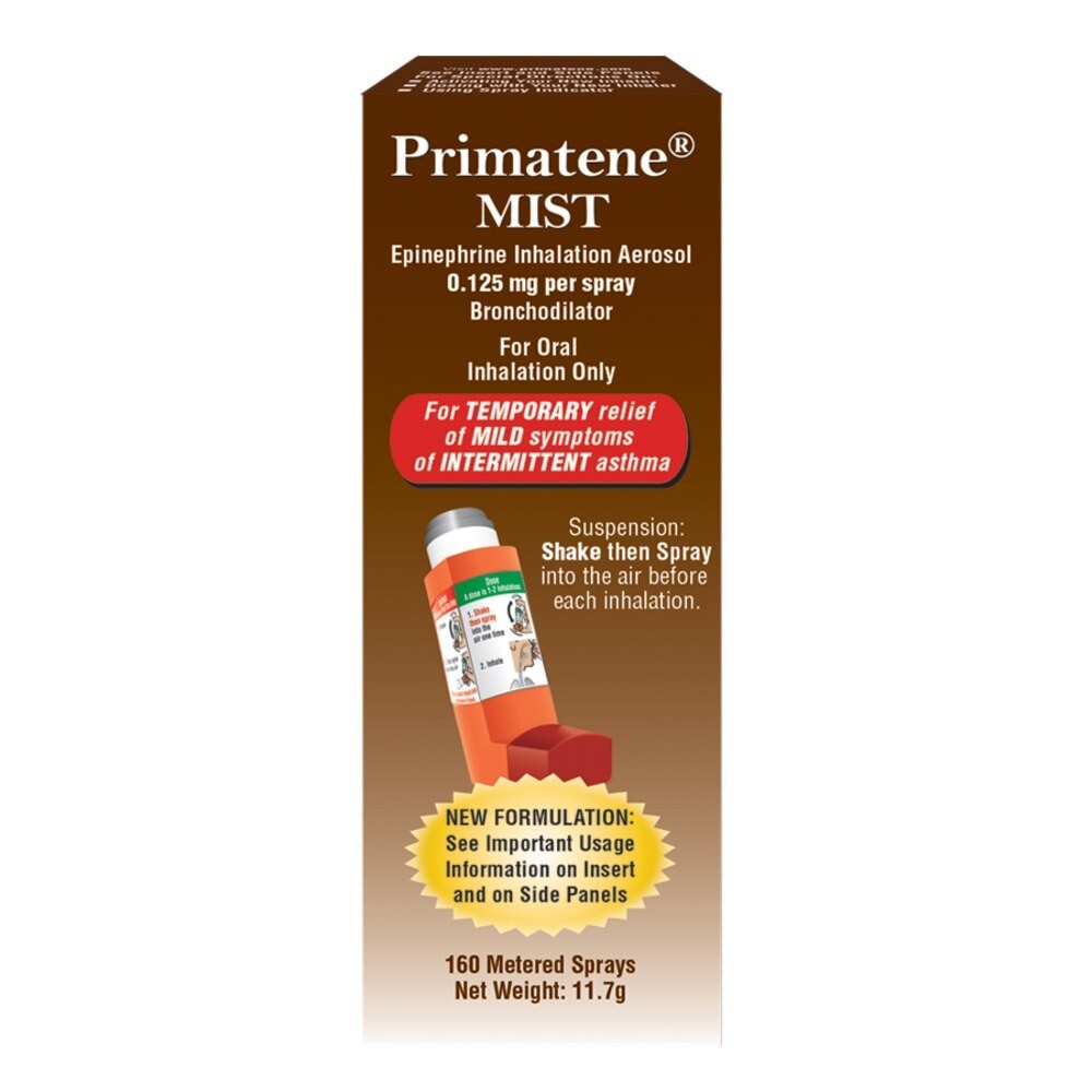 (2 pack) Primatene MIST Epinephrine Oral Inhalation Aerosol
