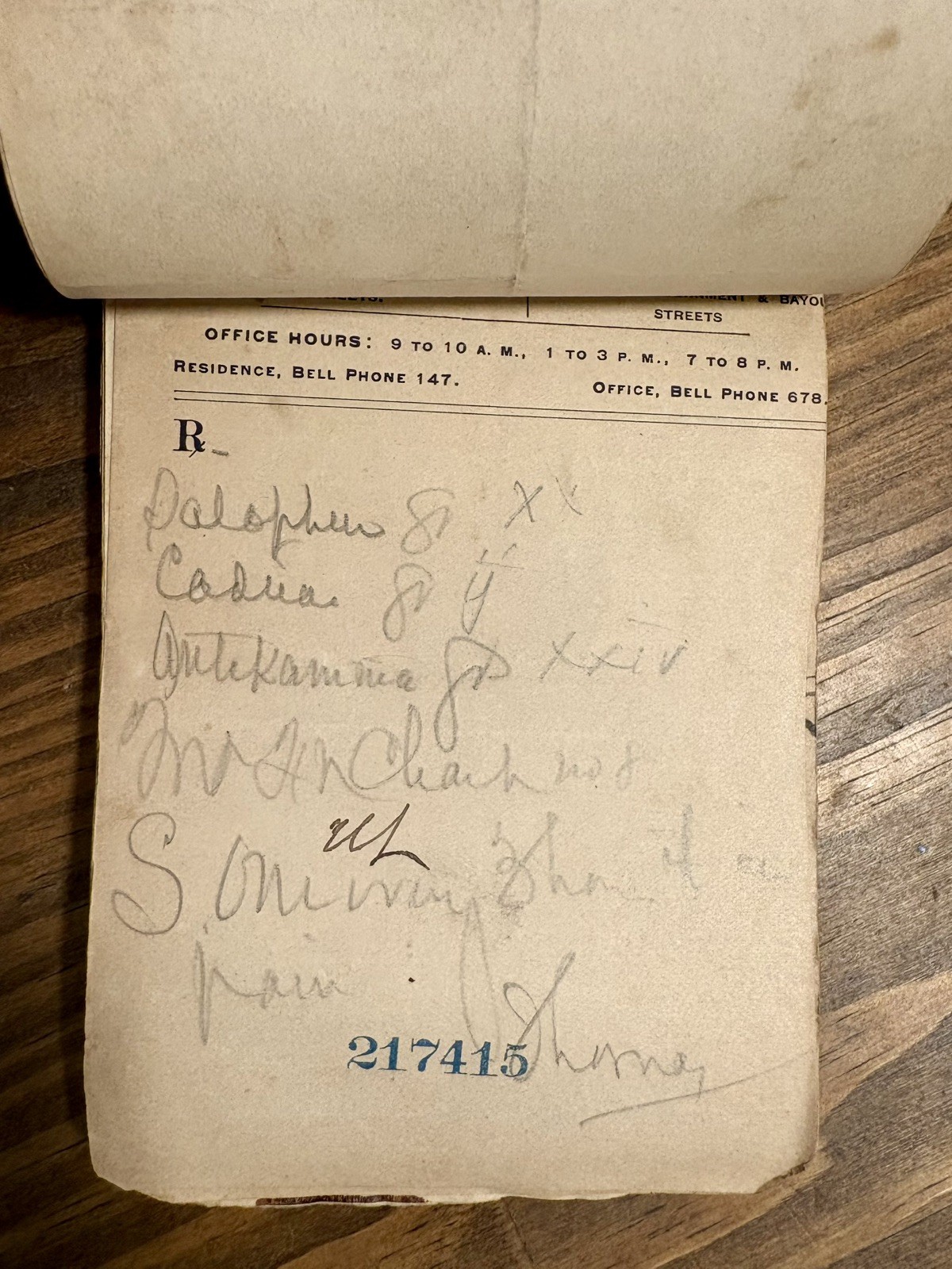 Antique prescriptions (1899-1900): Heroin, Codeine, Cocaine, Quinine etc.