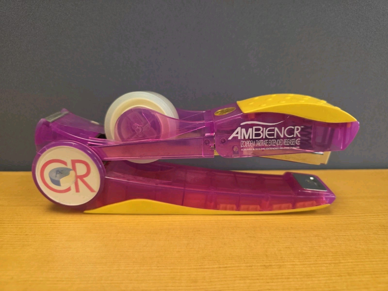 Ambien CR Pharmaceutical Drug Rep Stapler Tape Dispenser Tapeler Collectible