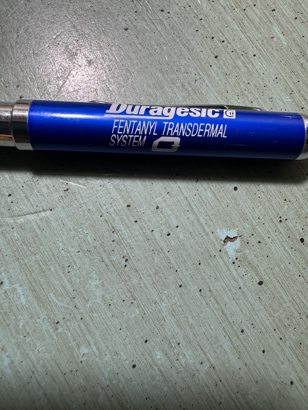DURAGESIC FENTANYL Blue/Silver Metal-Refillable Pencil Pharmaceutical Promo