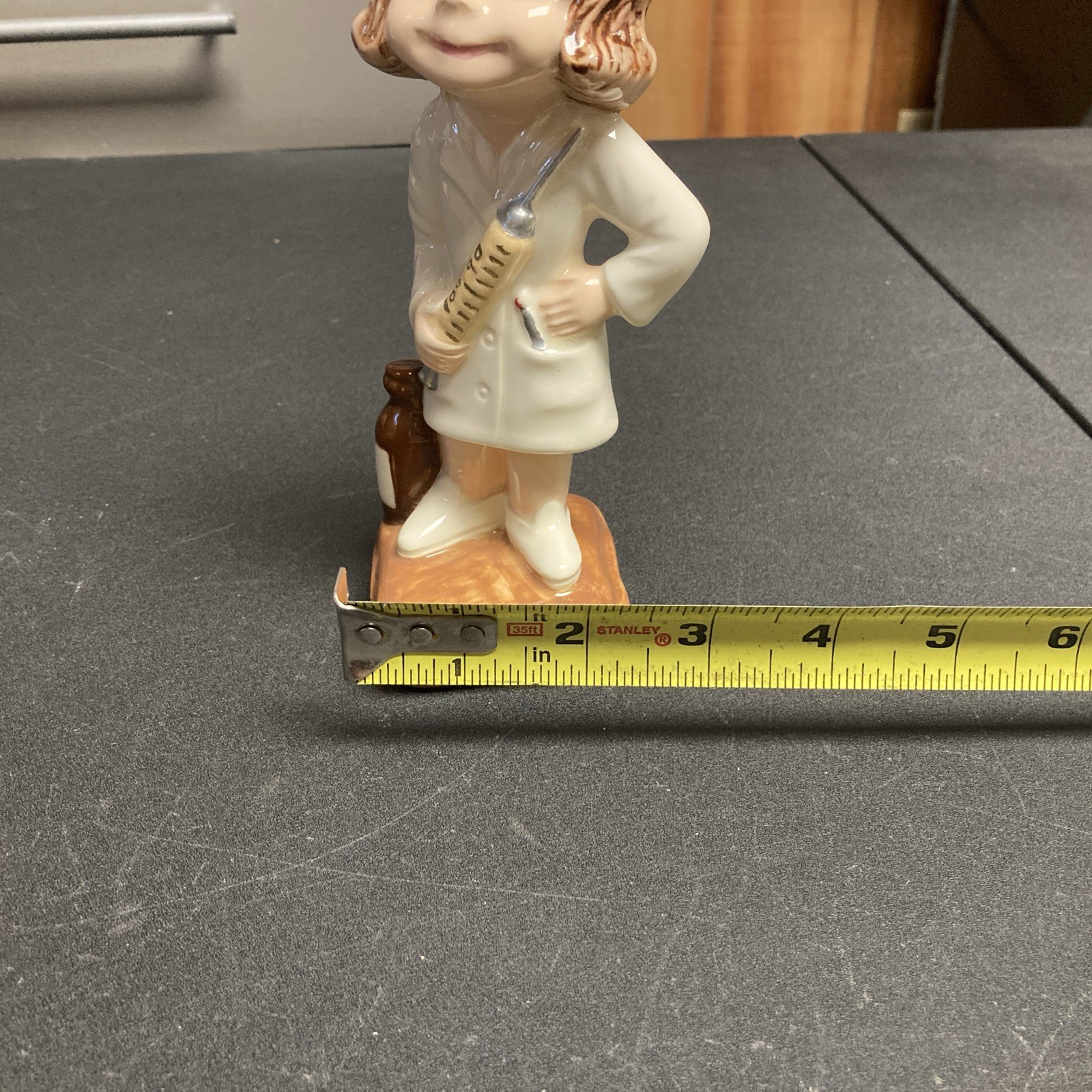 Vtg ‘85 Ceramic Big Eyed Smiley Nurse Figurine Whimsical Decor, Grad Presents