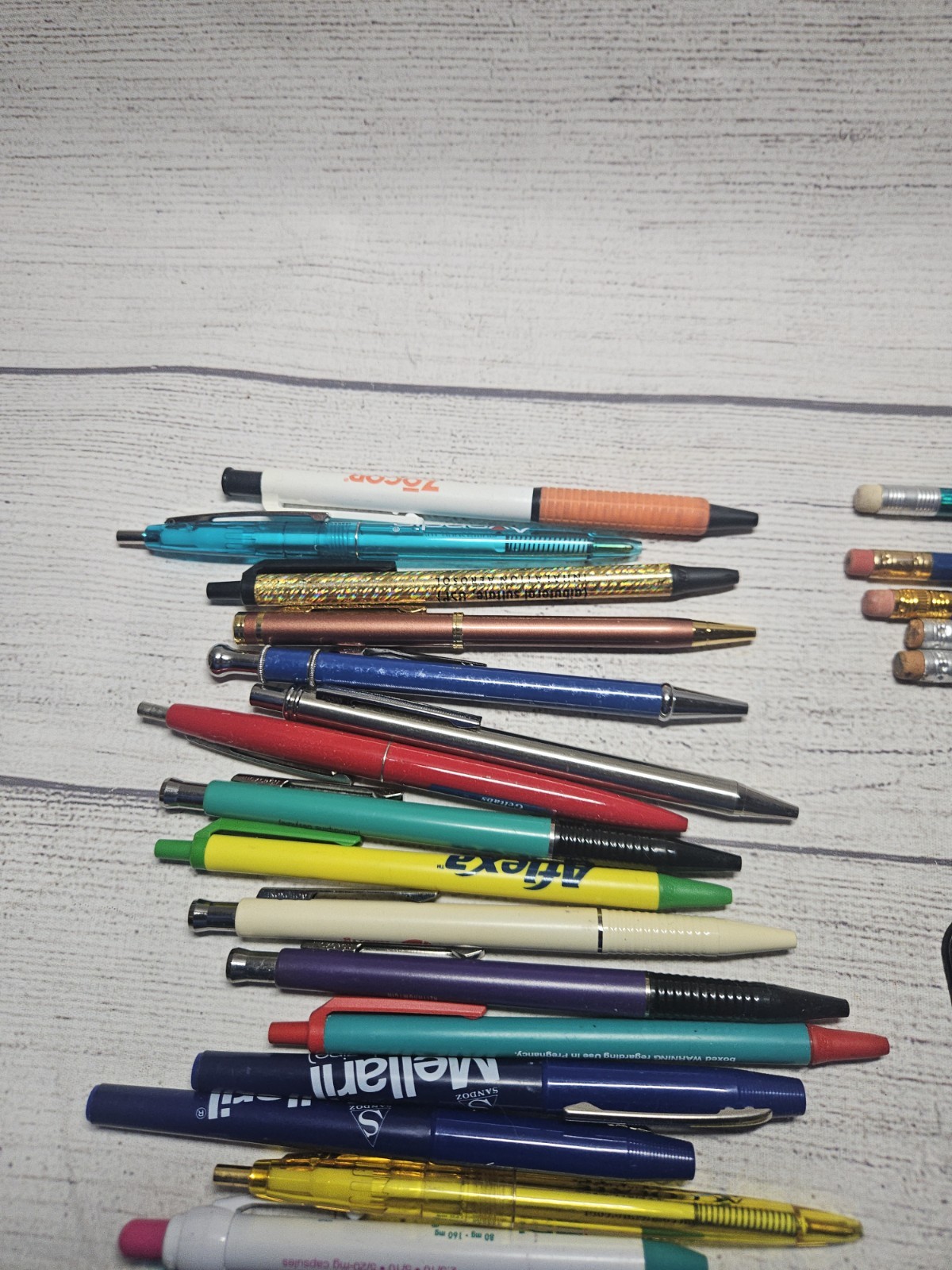 Vintage Pharmaceutical Medical Rep Lot – Pens, Clips, Calculator, Pencils, Paper