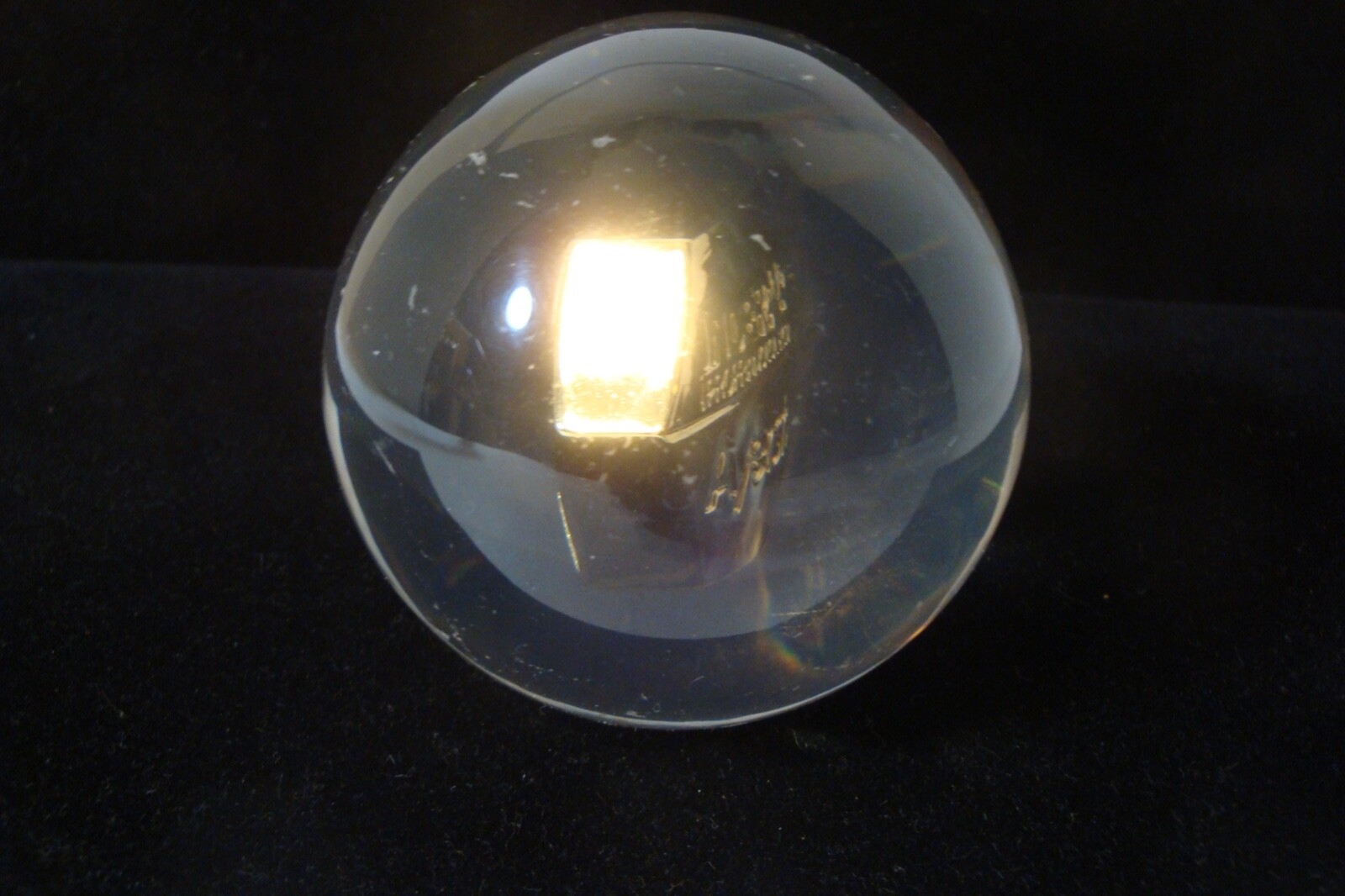 Inderal Ayerst prescription paperweight acrylic used 3 inch diameter