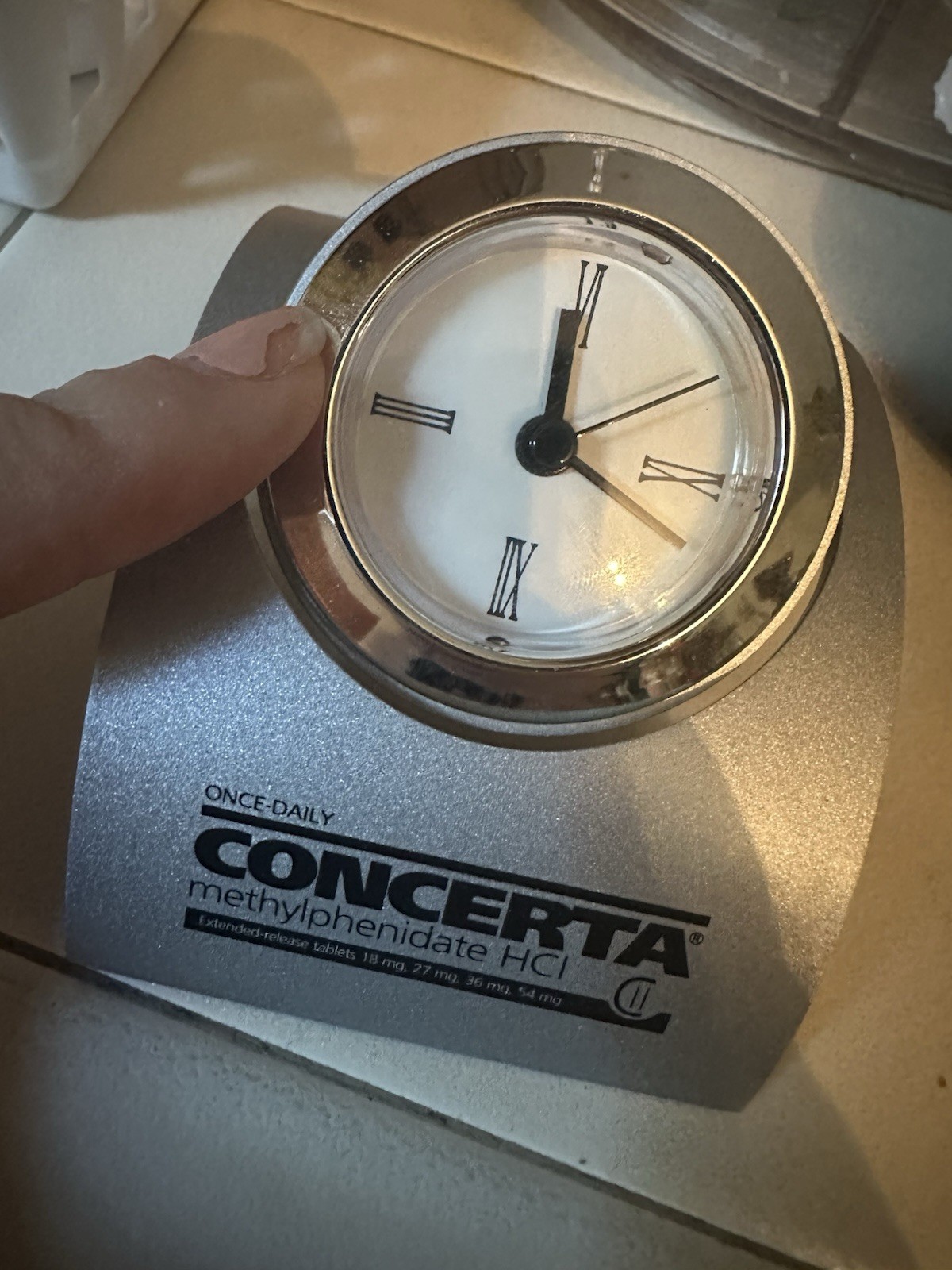 Drug Rep/pharmaceutical Rotating Clock With Picture Frame Slot-CONCERTA. RARE
