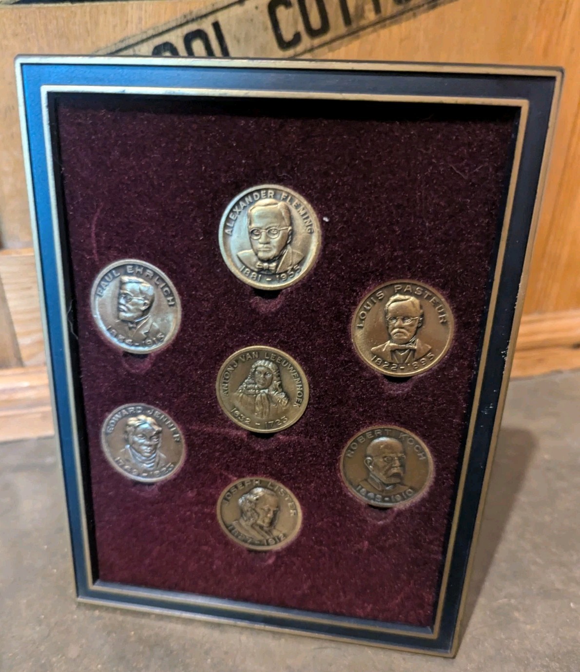 RARE Eli Lilly & Co Coins PIONEERS IN THE FIGHT AGAINST INFECTIOUS DISEASE FRAME