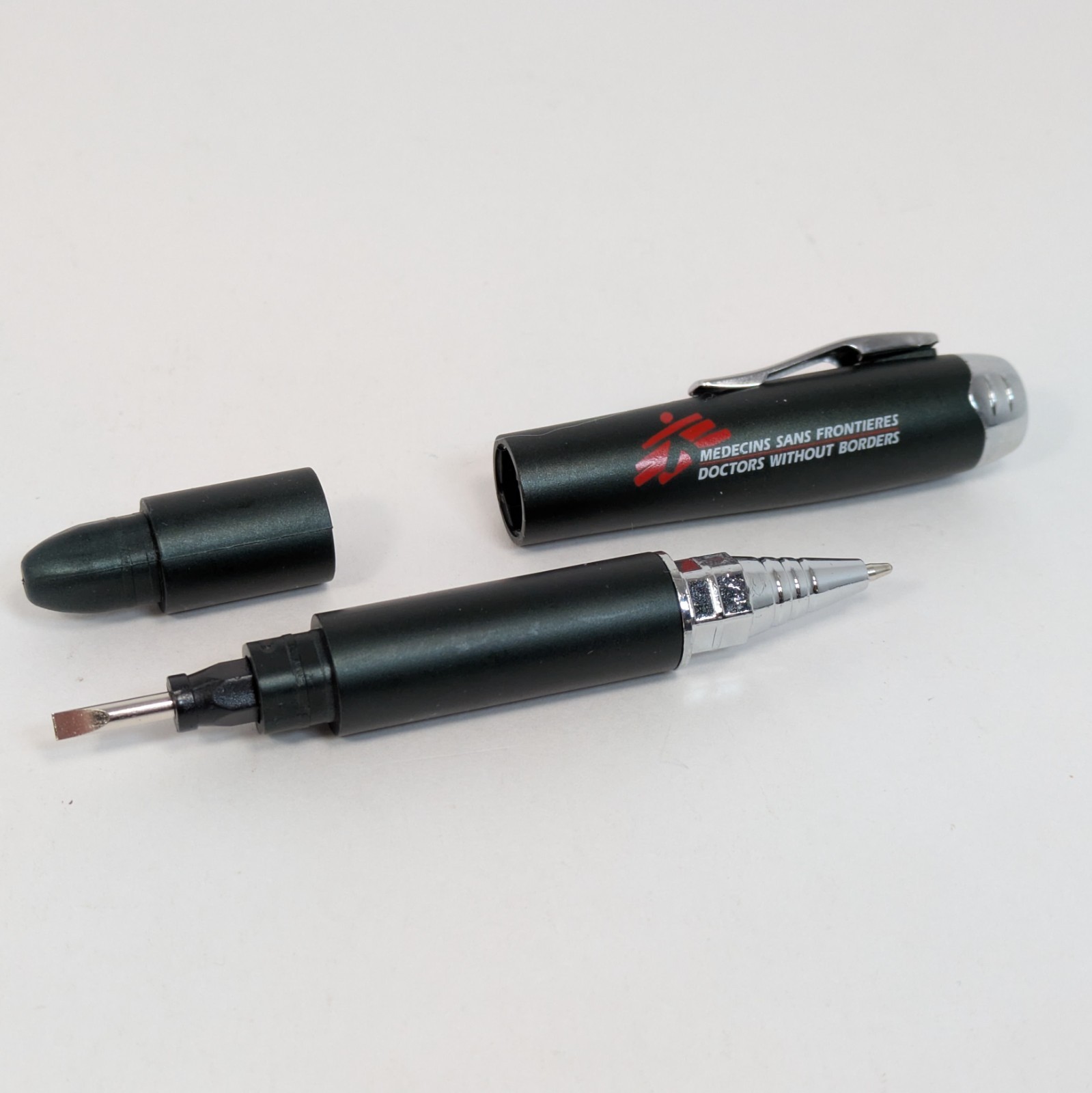 Doctors Without Borders Flashlight Pen Screwdriver & White Ballpt Medical Field