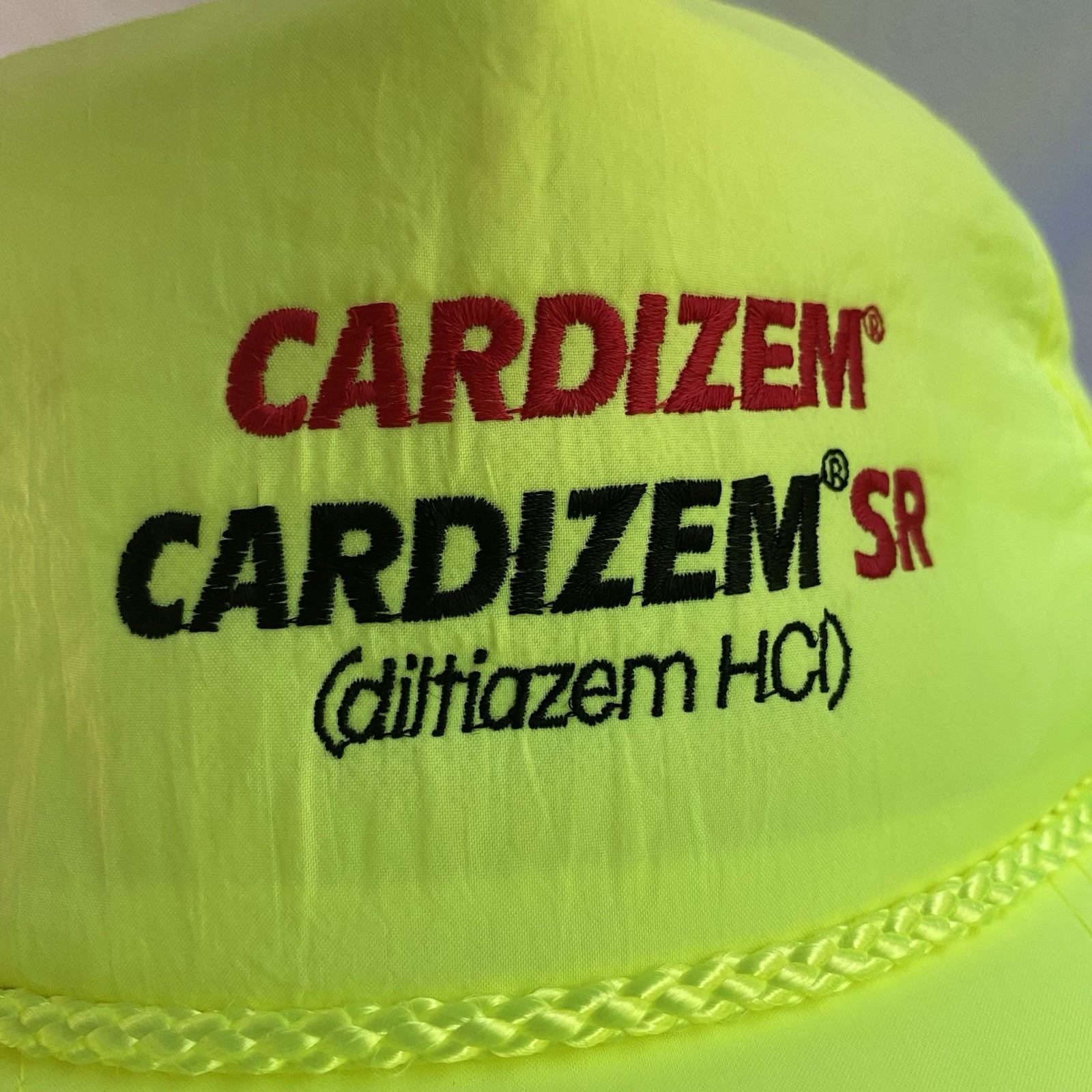 Cardizem Neon Baseball Cap Hat Rare Drug Rep Advertising Big Pharma