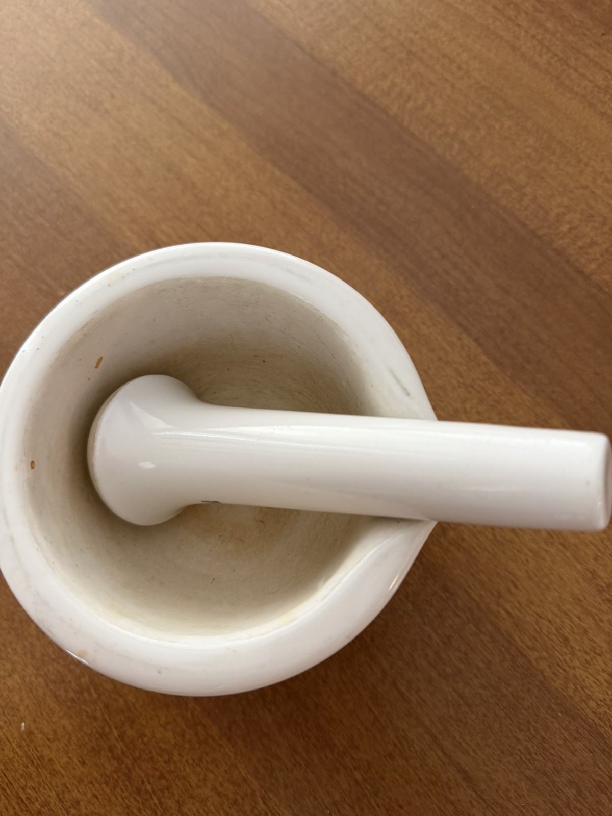 Vintage Large White Coors Porcelain Mortar Pestle Set 520-3
