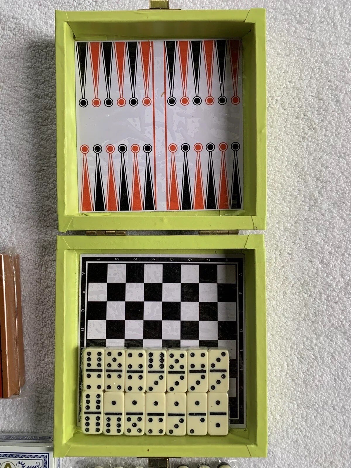 Zyrtec Pharmaceutical Travel Games Set Advertising Promotional Green Case Unused