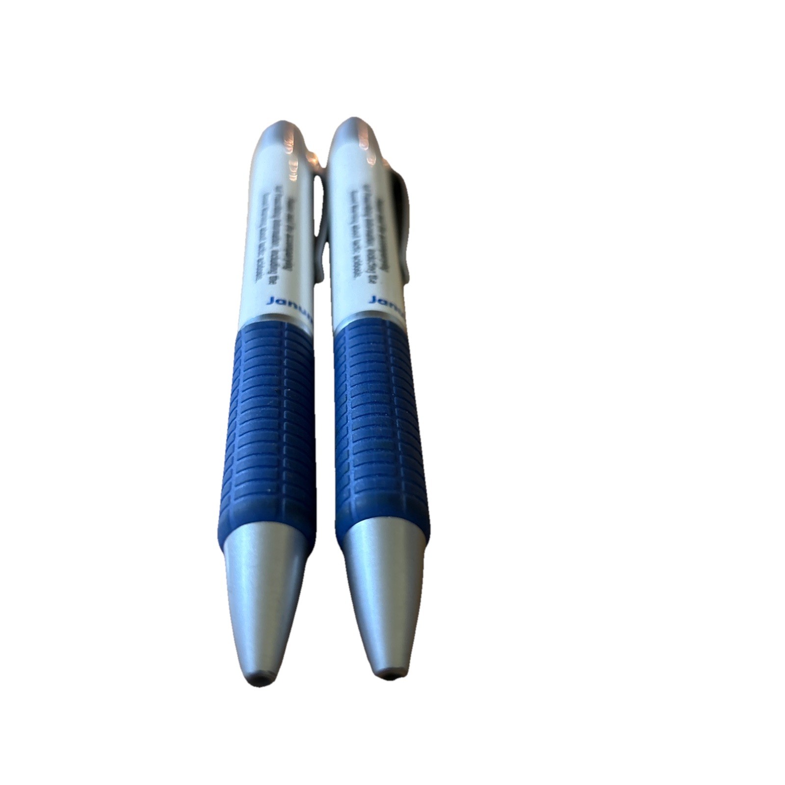 Janumet Pharmaceutical Promotional Drug Rep Pens Blue & White Lot of 2 Promo