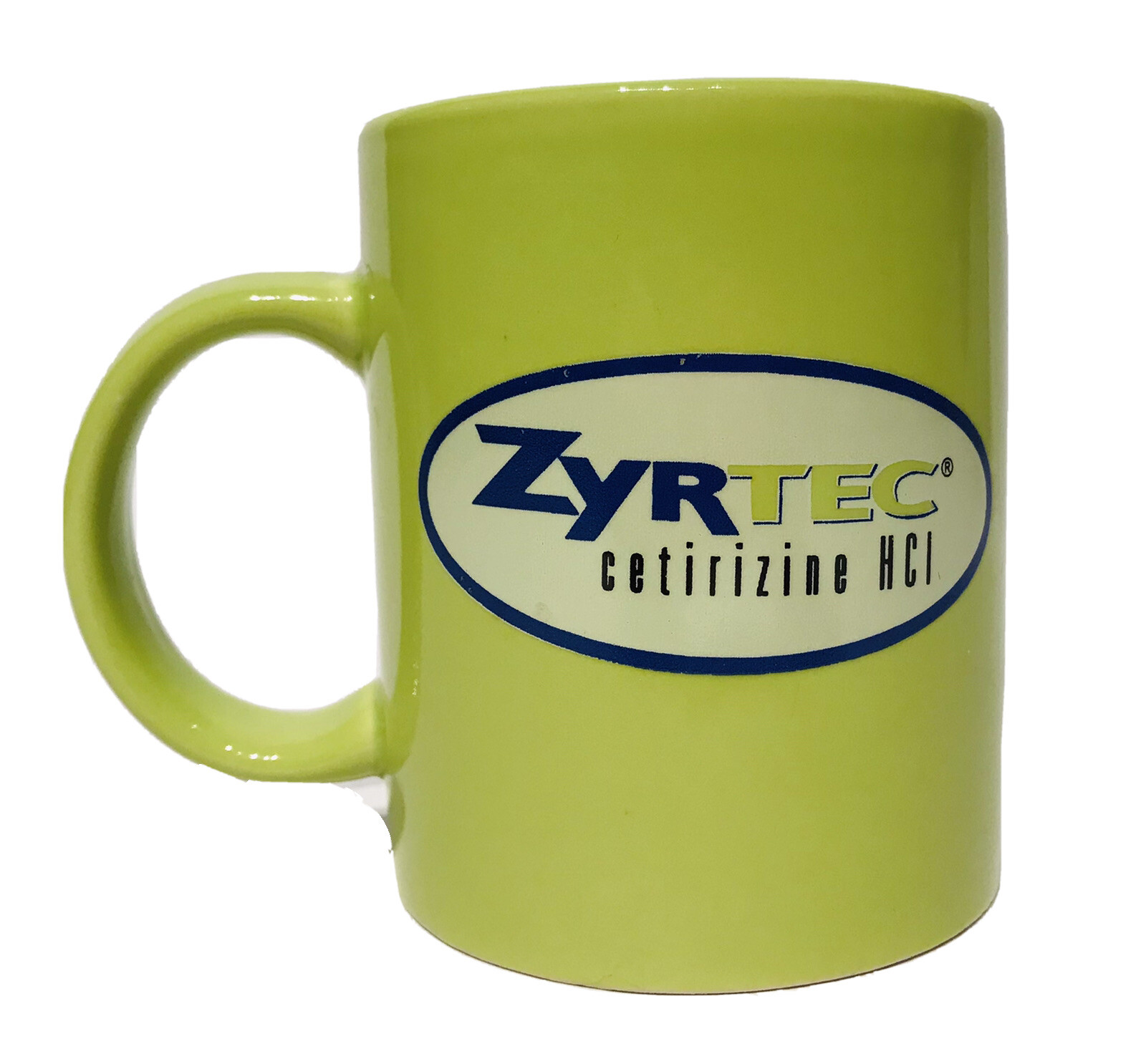 Zyrtec Cetirizine HCI Green Coffee Mug 10 oz Cup Ceramic Advertising